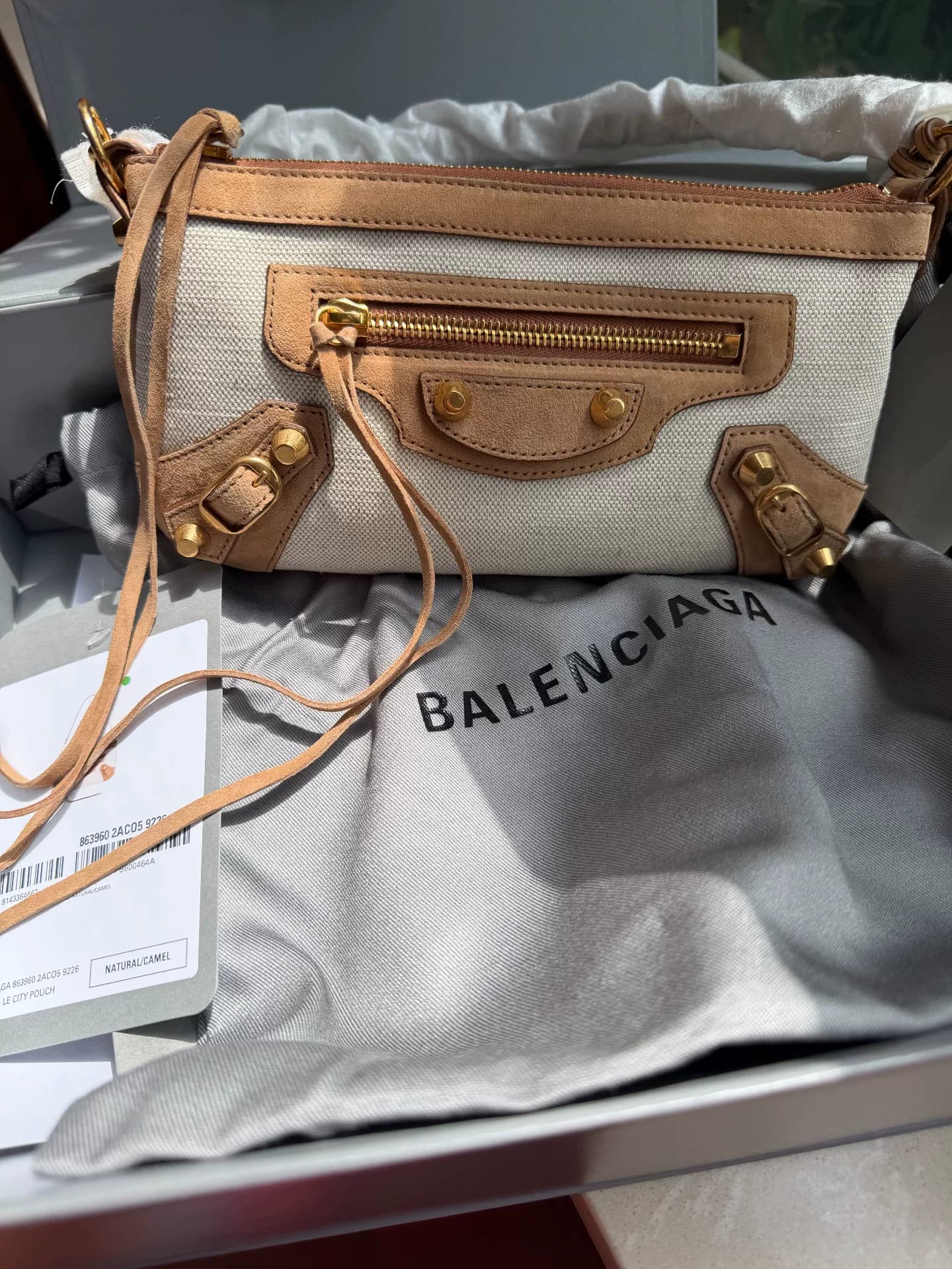Новая мотоциклетная сумка Balenciaga для подмышек, серия Le City, молочно-белая