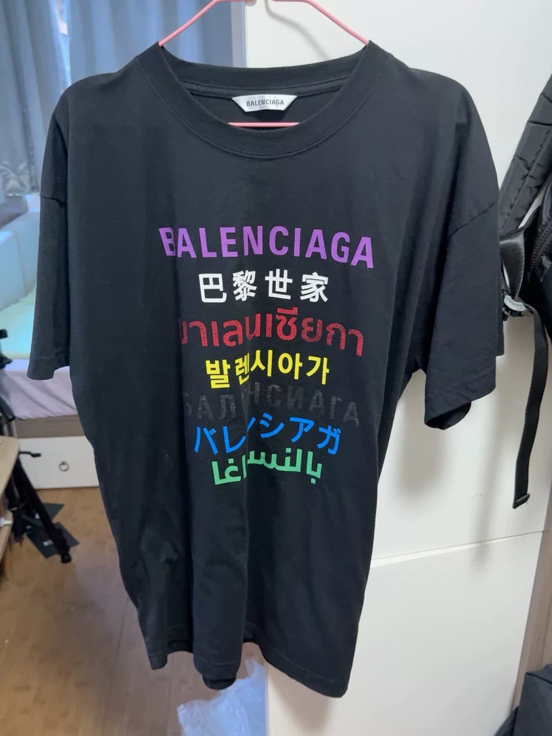 Balenciaga Seven Languages с коротким рукавом, размер L