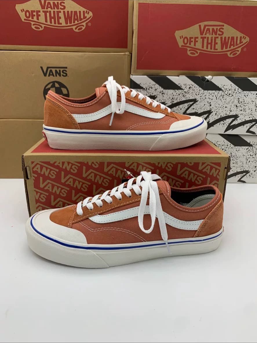 Реальный снимок #Vans Vans Style 36 SF грязно-оранжевые парусиновые туфли, одинаковые для мужчин и женщин