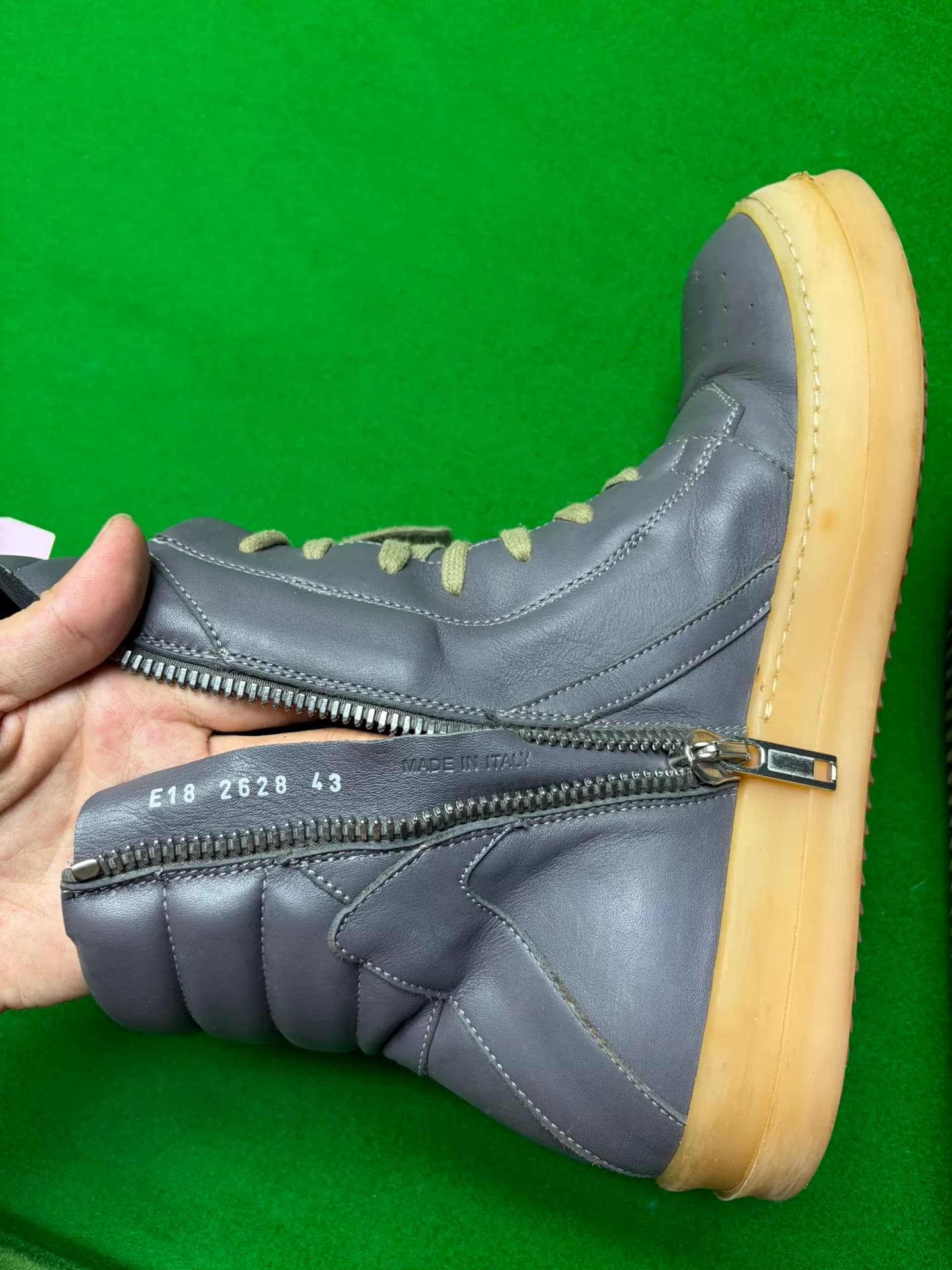 RICKOWENS RO taro color низ из необработанной резины перевернутый треугольник ro фиолетовый кожаный перевернутый треугольник