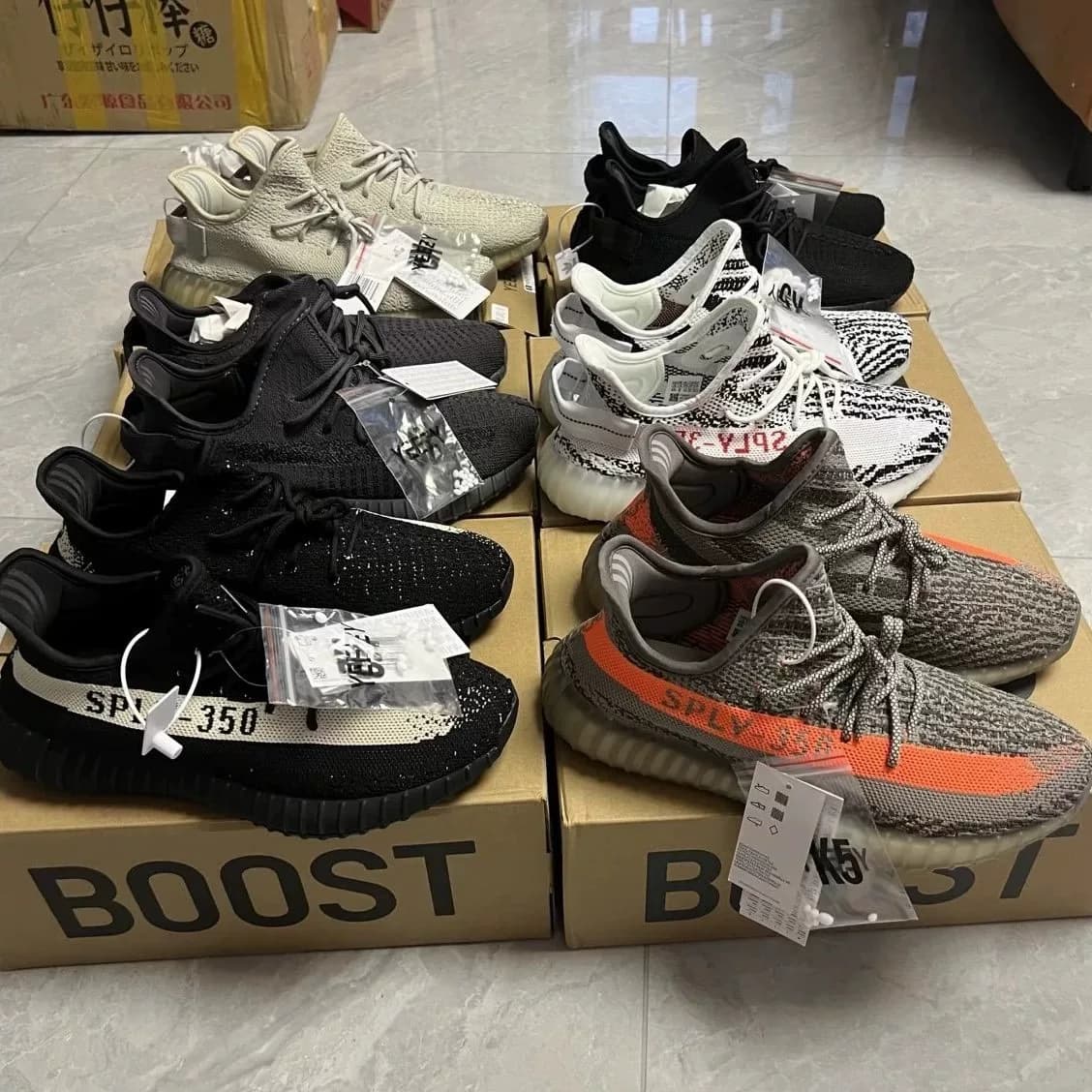 Полный комплект упаковки coconut 350 real explosive drawer box box версии Adidas