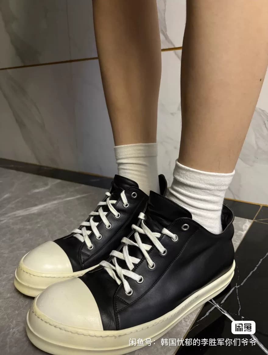 конверсы из воловьей кожи основной линии rickowens