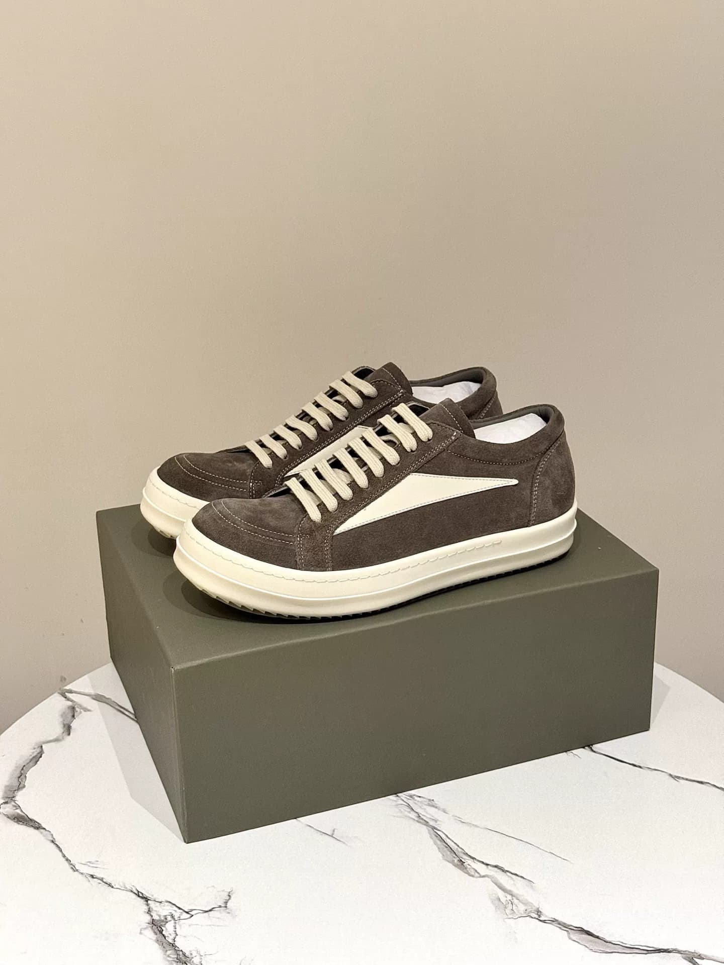 Ro shoes коричневые кроссовки Rick owens с глубоким вырезом, увеличивающие рост; обувь Rick Owens shoes