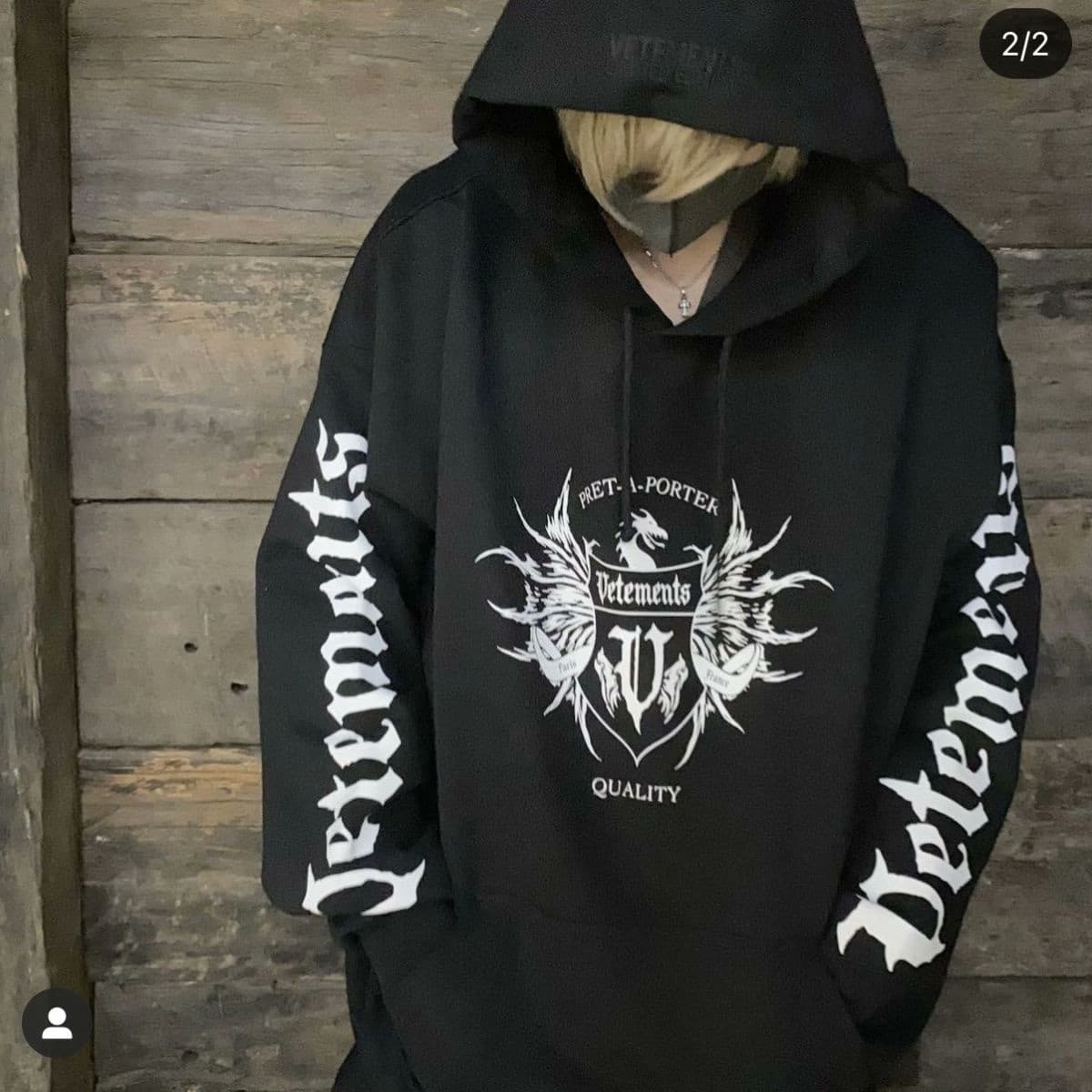 Свитер Vetements с капюшоном и рисунком дракона White Label L