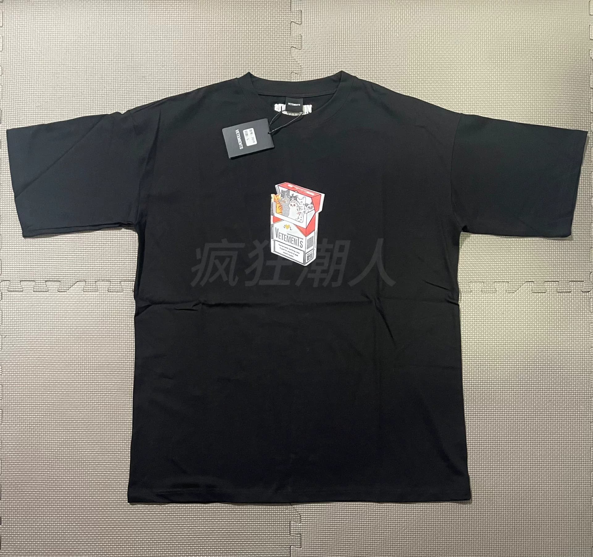 VETEMENTS Witt Симпатичная новая сигарета Cat с буквенным принтом и логотипом American High Street
