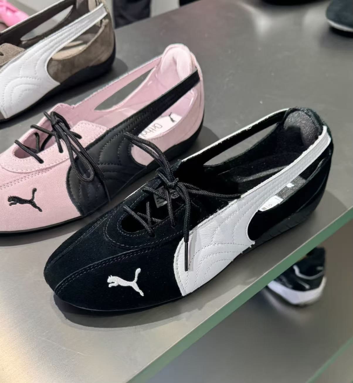 Туфли PUMA Speedcat Mary Jane черного и белого цветов в тон
