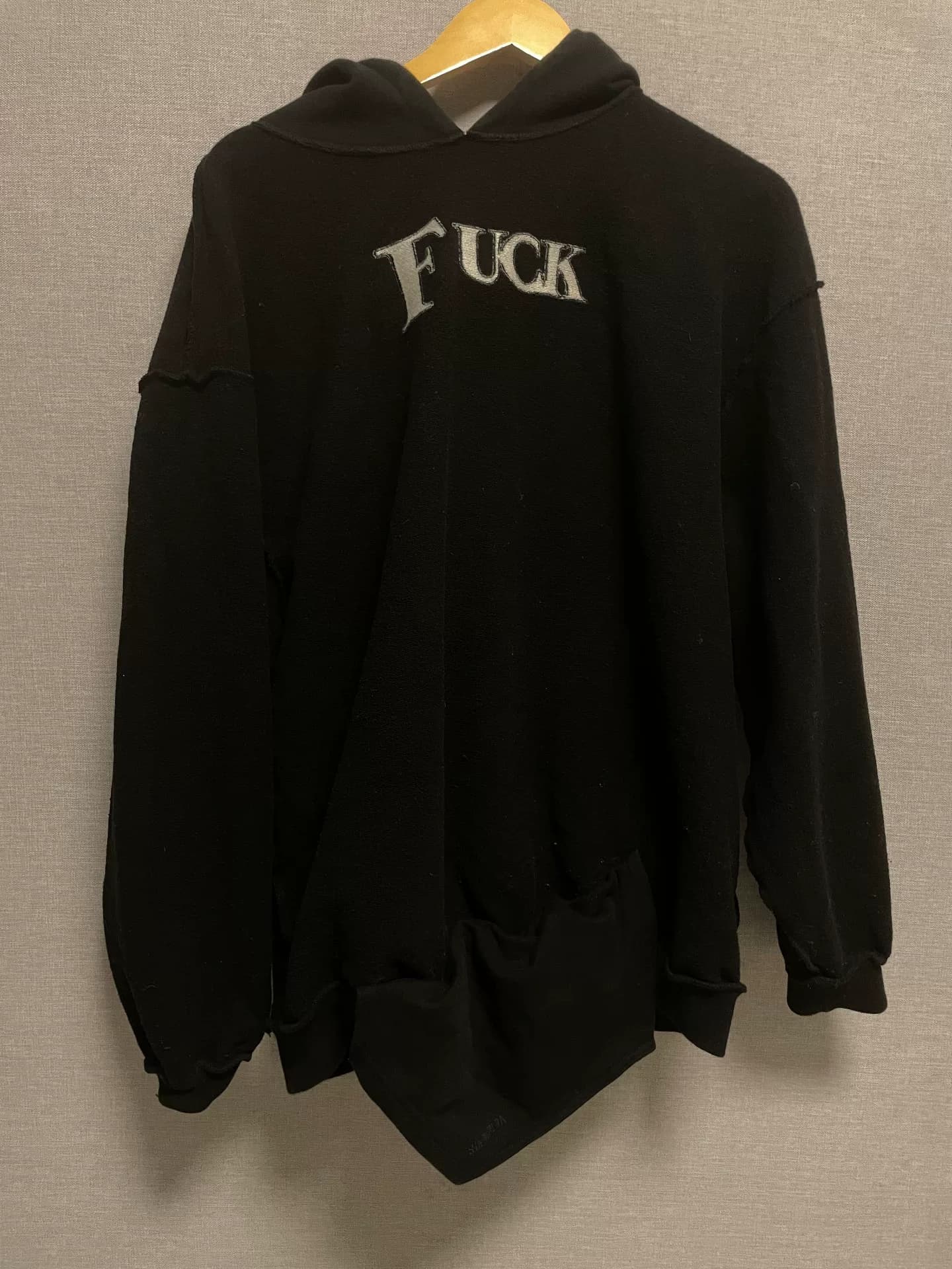 Двусторонний свитер с ругательным слоганом Vetements 19fw ”fu*k"