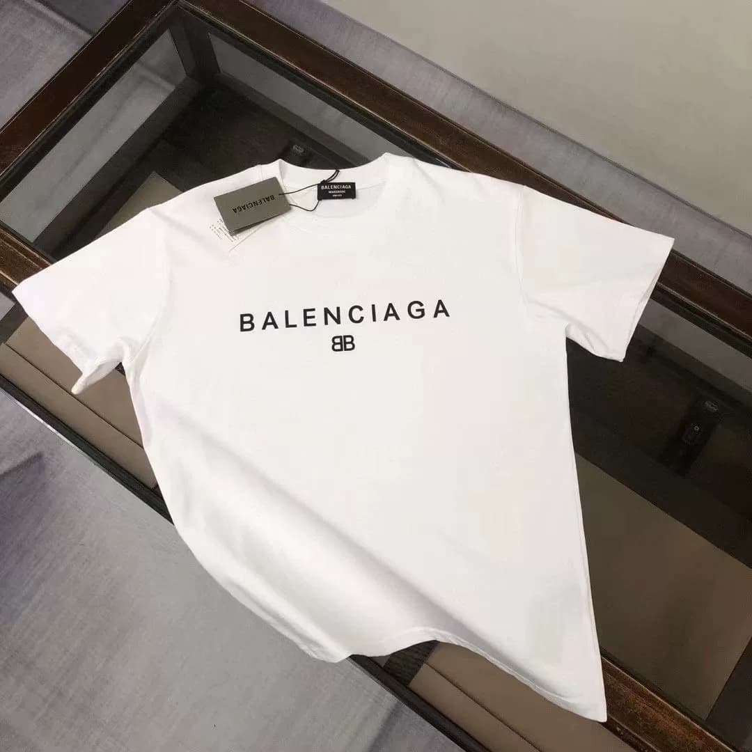 Абсолютно новая футболка Balenciaga Balenciaga с короткими рукавами, с бирками, черно-белая