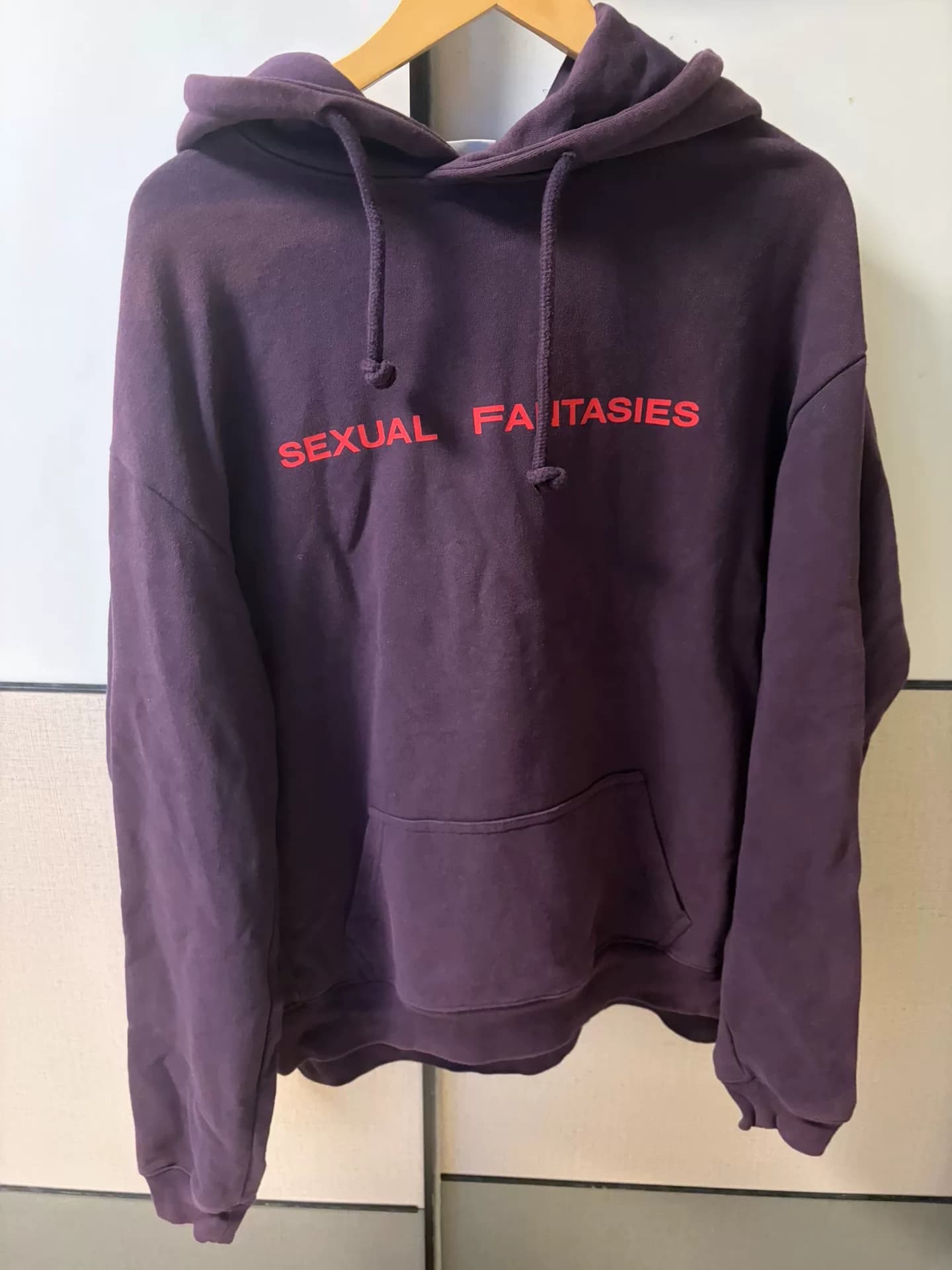 Толстовка с капюшоном Vetements 17fw Purple Sexual Fantasy