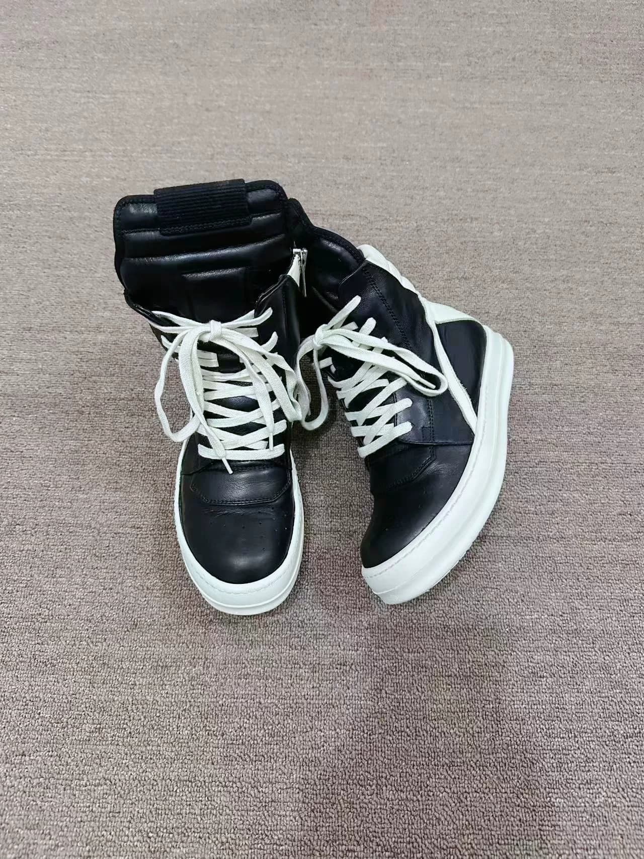 Rick Owens main line из воловьей кожи с перевернутым треугольником, высокий верх, размер 36, золотой размер, женский