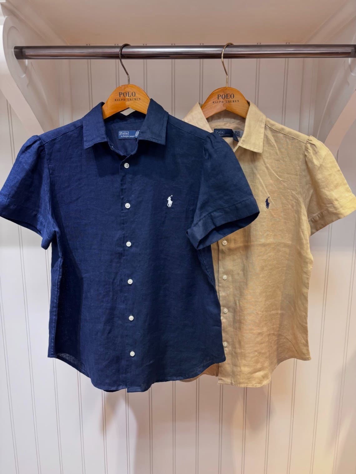 Женское льняное платье RL Ralph Lauren с короткими рукавами и пышными манжетами - летний must-have от RL Ralph Lauren.