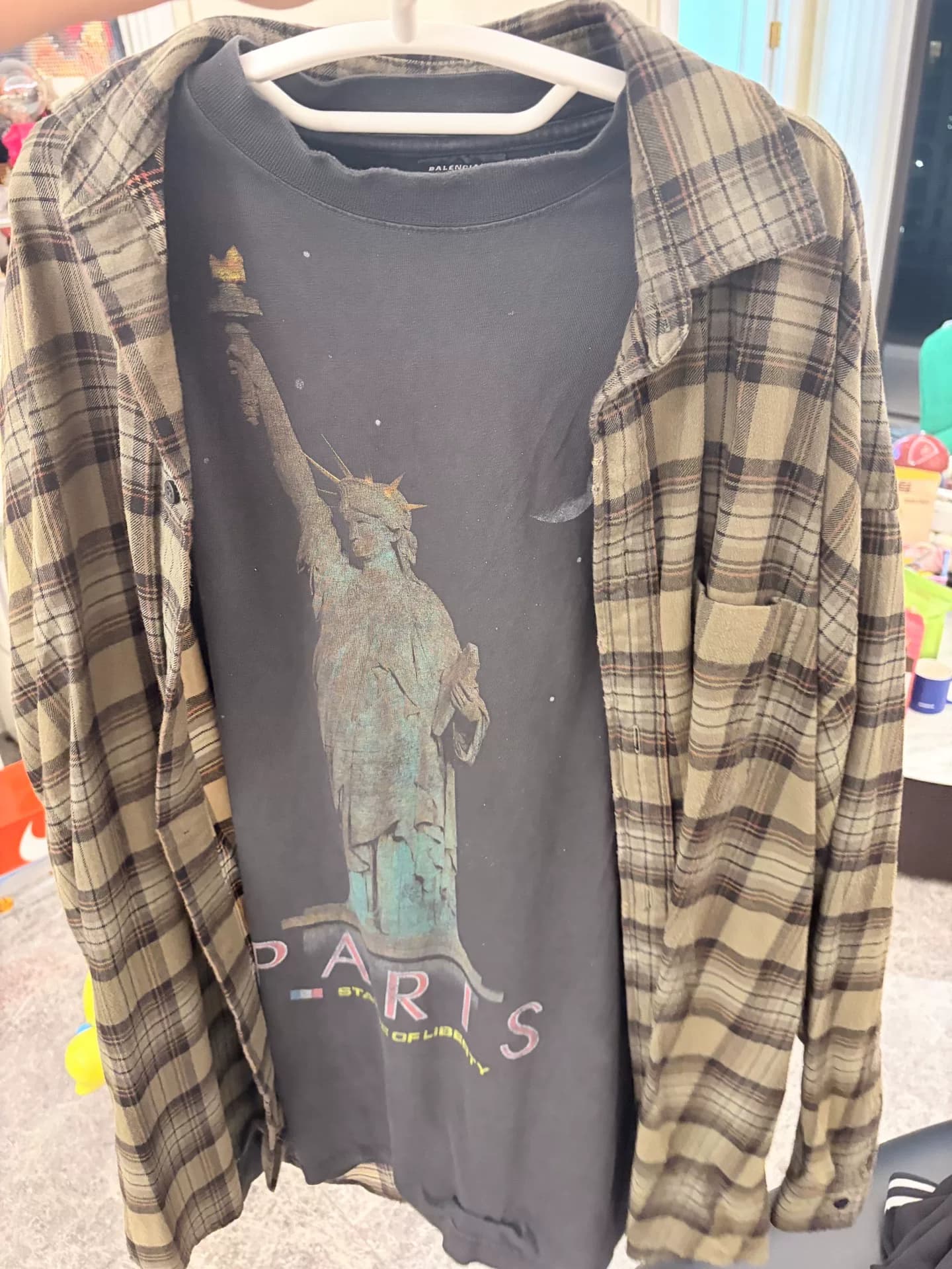 Комплект из двух поддельных рубашек в клетку Balenciaga Balenciaga Goddess of Liberty
