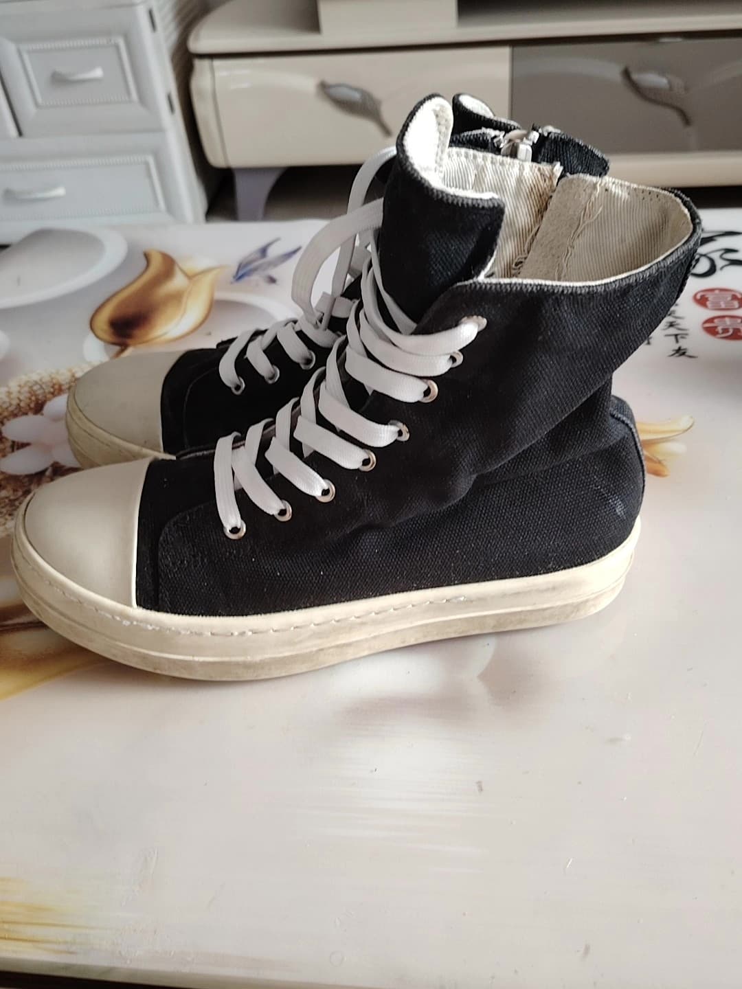 Оригинальные высокие парусиновые туфли Rick Owens 9, новый размер 42, черные