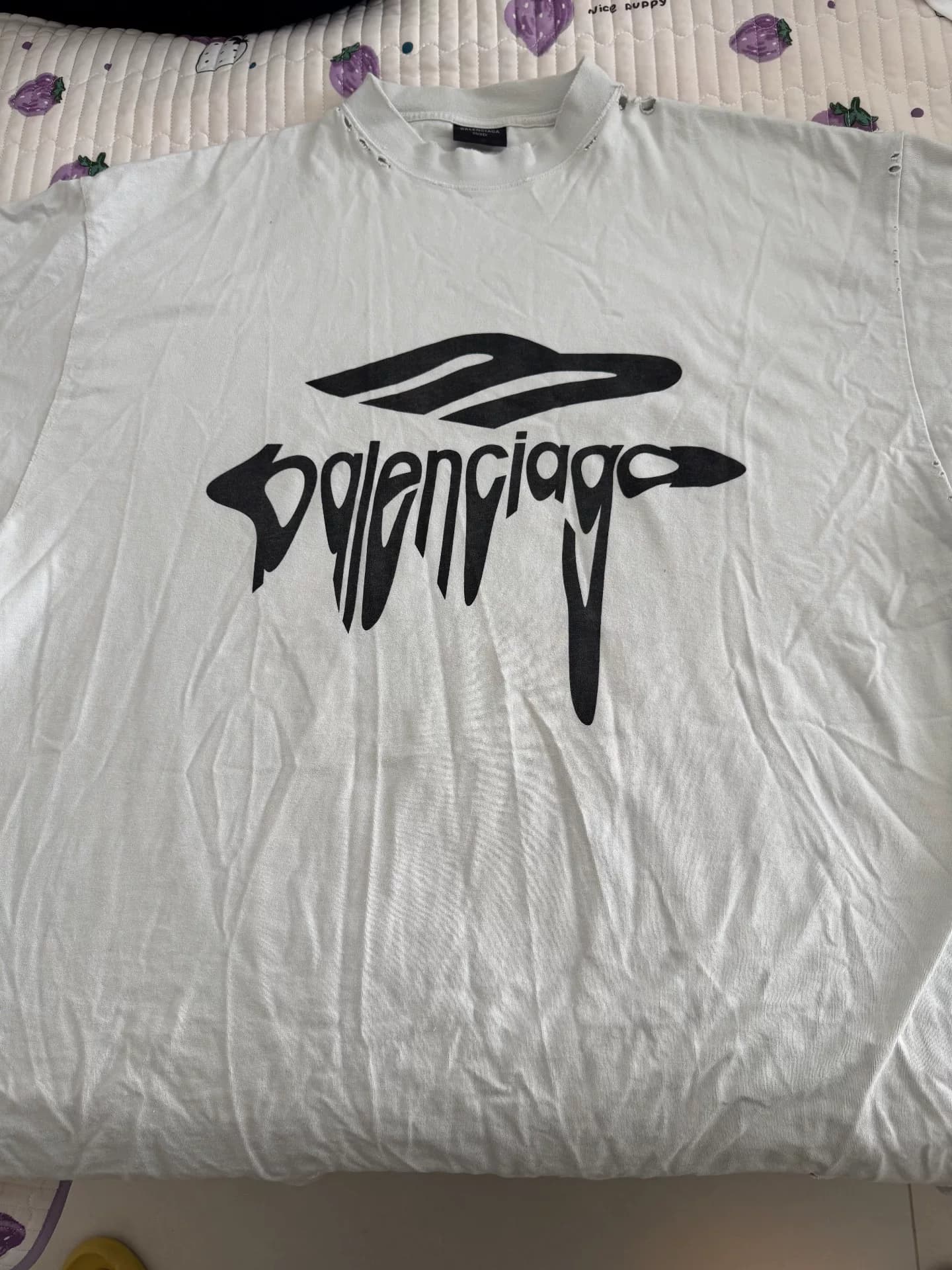 Balenciaga Мужская футболка с логотипом Balenciaga с короткими рукавами 3-го размера для мужчин и женщин
