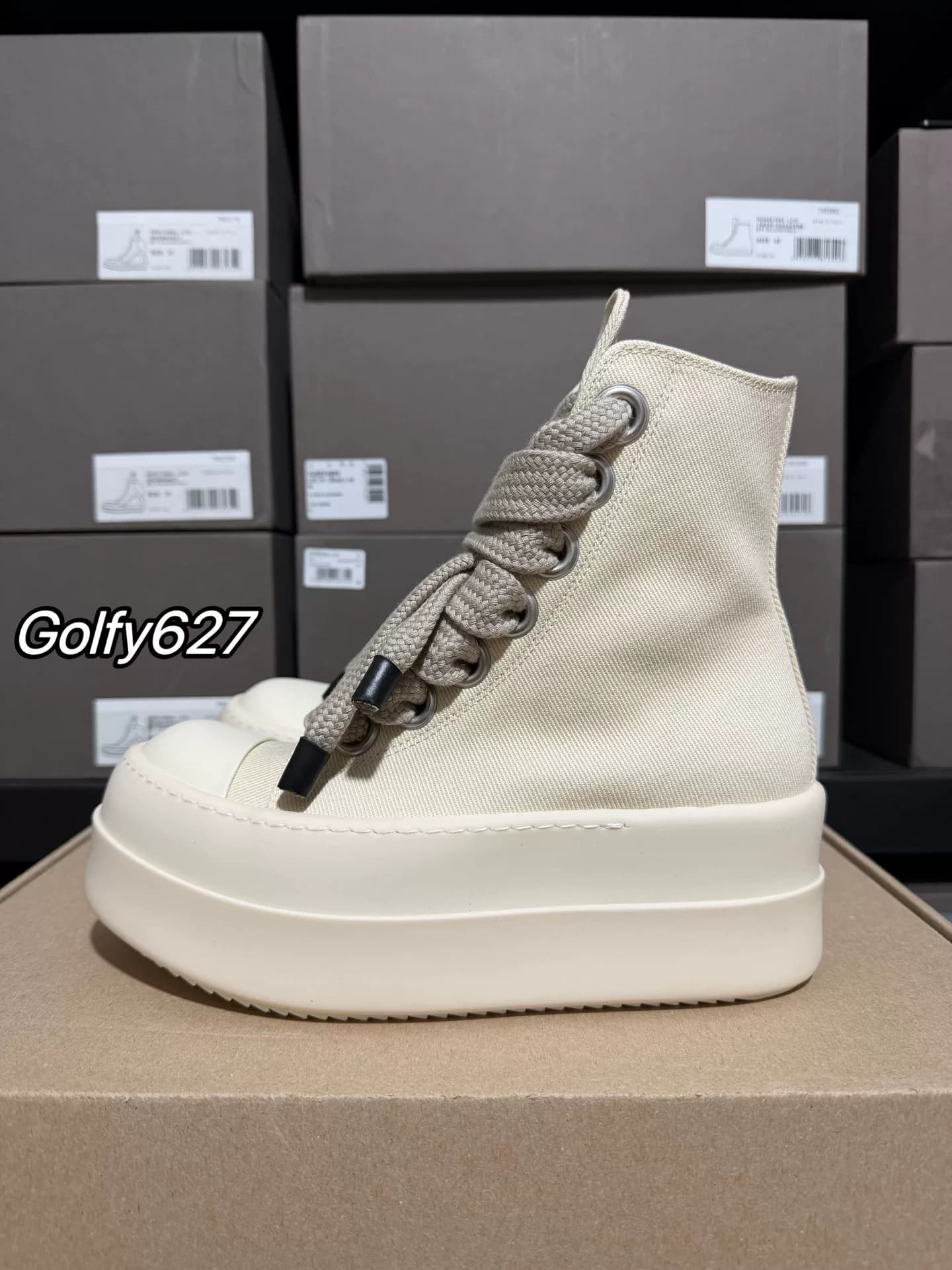 Парусина Rick Owens Drkshdw 26ss ro на толстой подошве