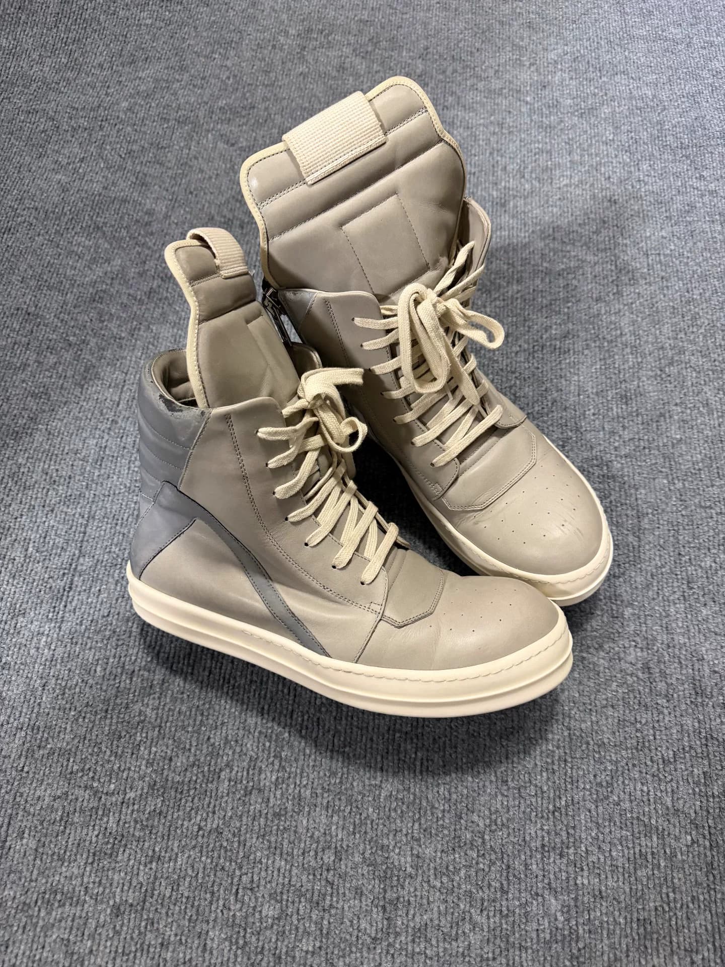 rickowens серебристо-серый светоотражающий перевернутый треугольник 3 м новая основная линия ro с высоким верхом серебристого цвета