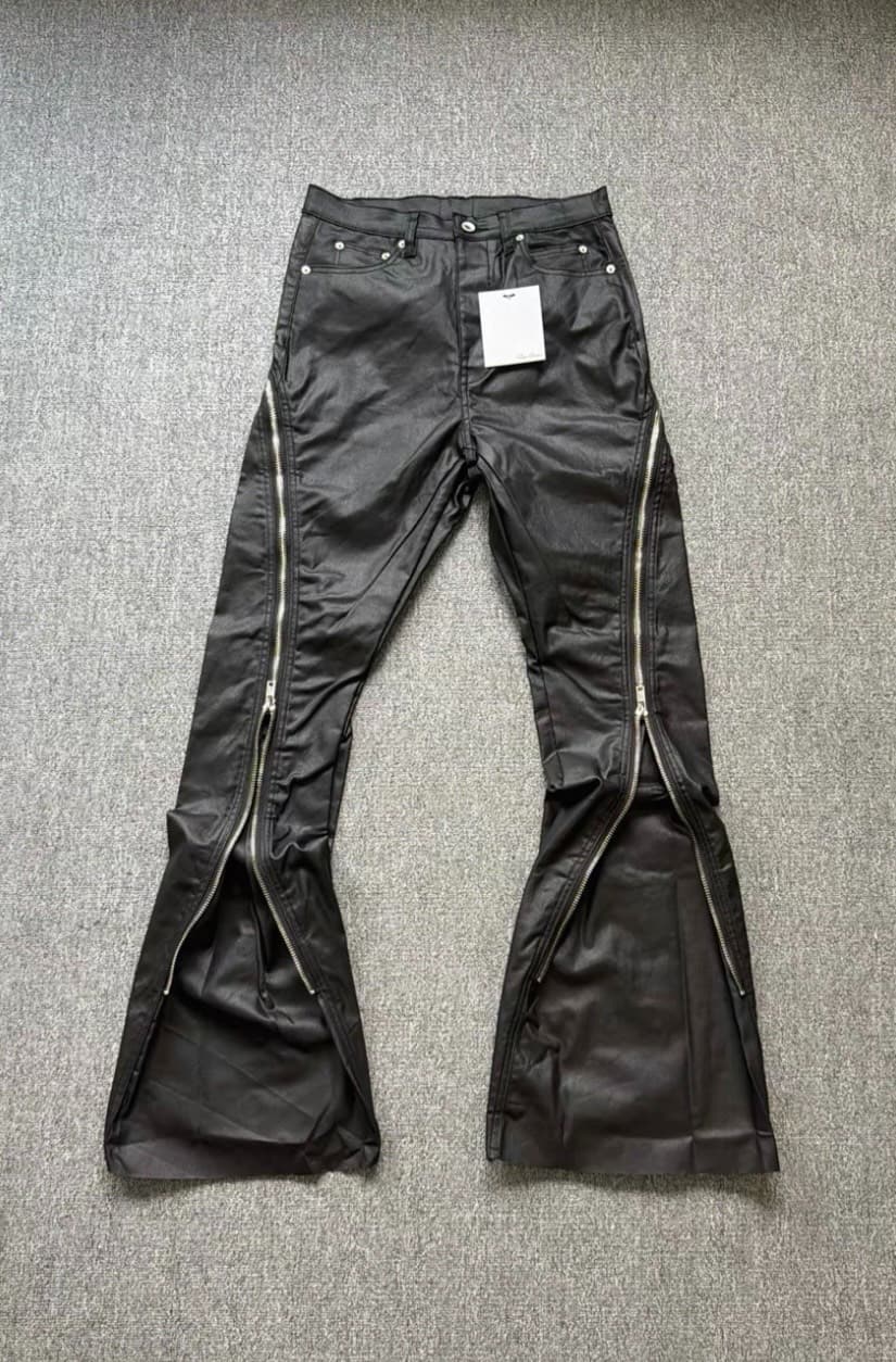 Джинсы Rick Owens Drkshdw FW26 с вощеной молнией
