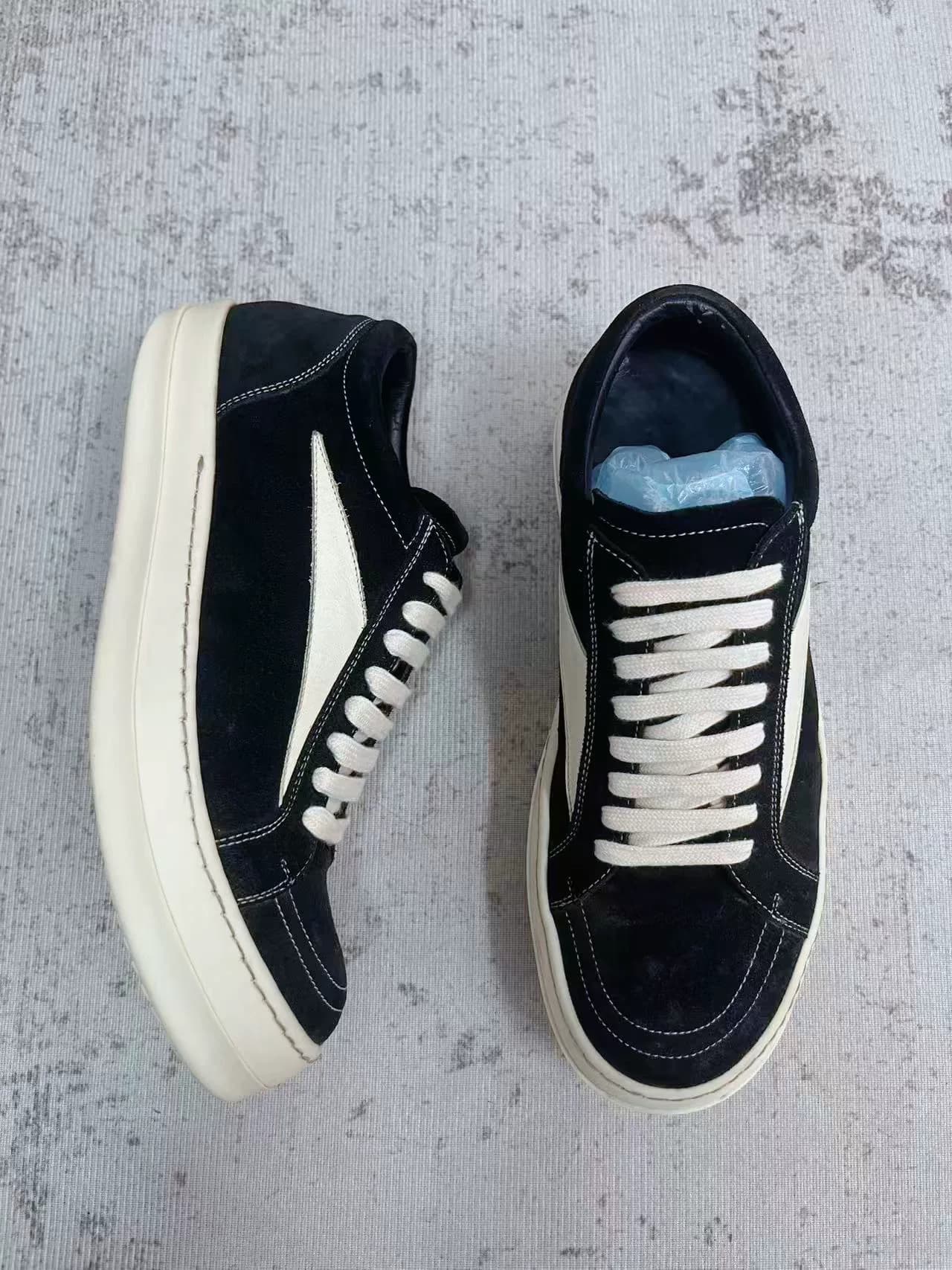 Кроссовки Rick Owens main line из замши и кожи, размер 41, подошва золотого размера