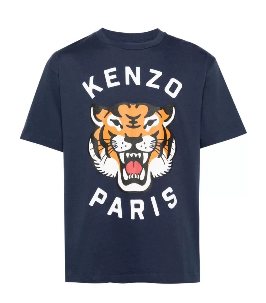 Футболка с коротким рукавом Real shot KENZO Takada Kenzo classic с принтом головы тигра