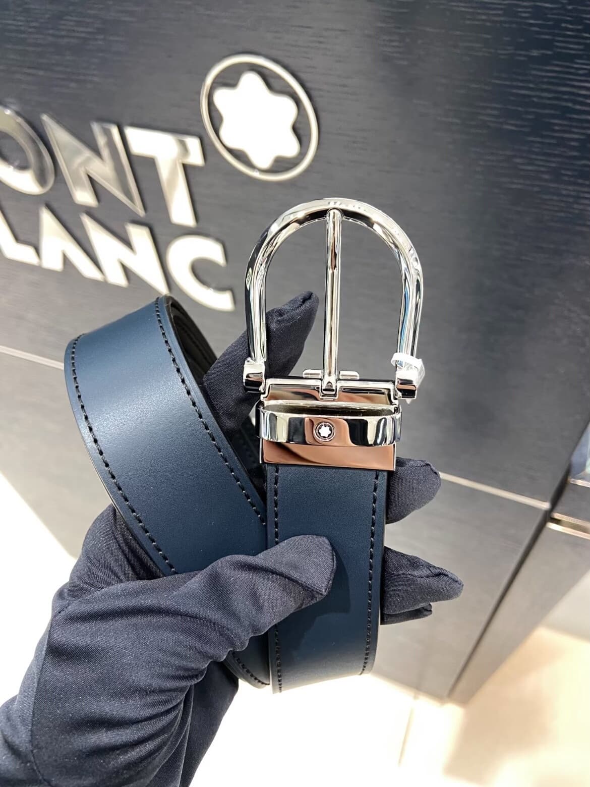 Совершенно новый подлинный ремень Montblanc артикул ремня MB128784