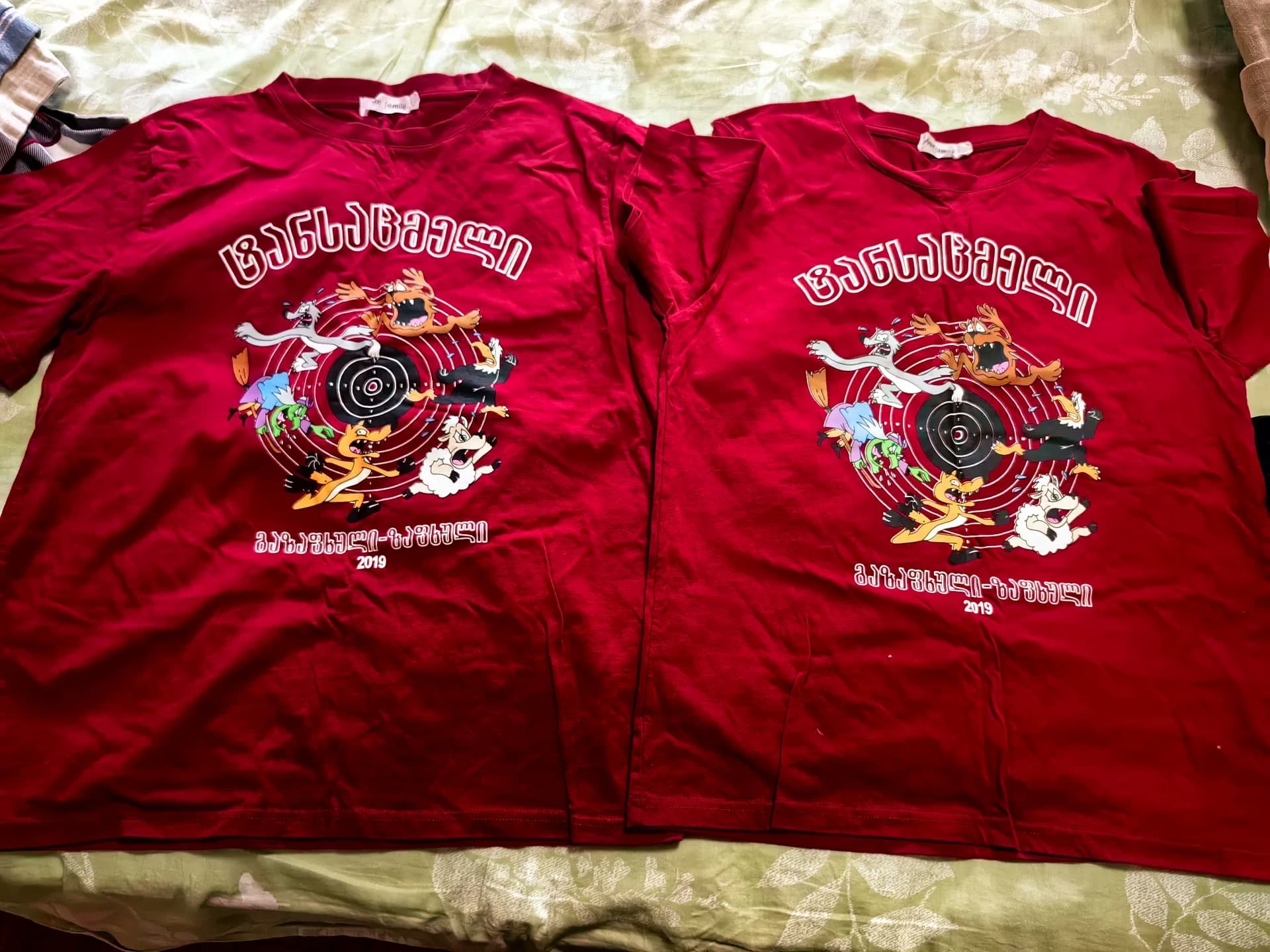 Футболка VETEMENTS red Zoo Bullseye, размер M и L, свободный фасон, мужская