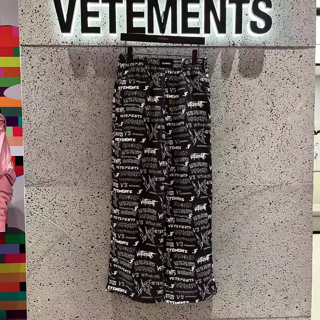 Брюки с граффити VETEMENTS Welfare Специальное предложение Бесплатная доставка~