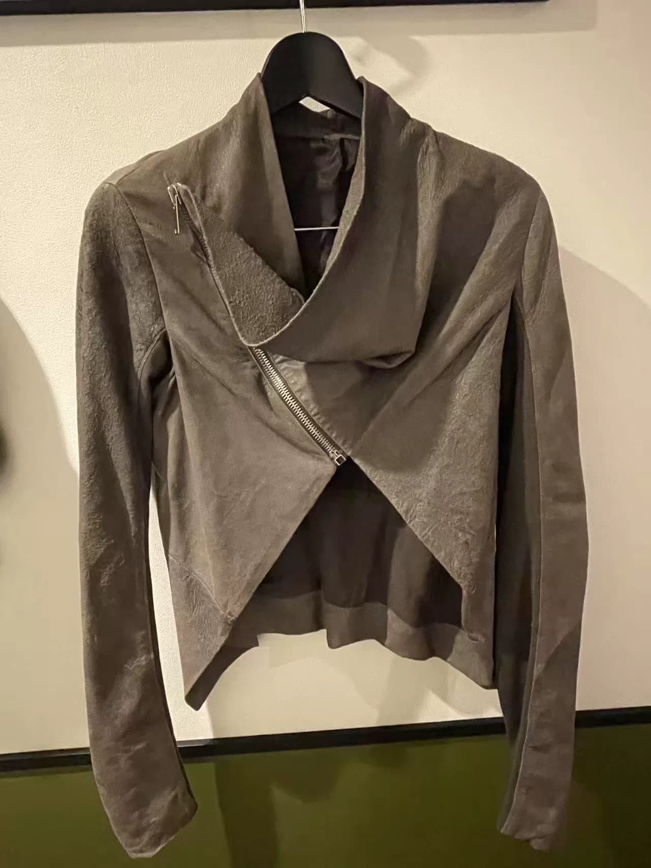 короткая куртка из овечьей кожи rickowens
