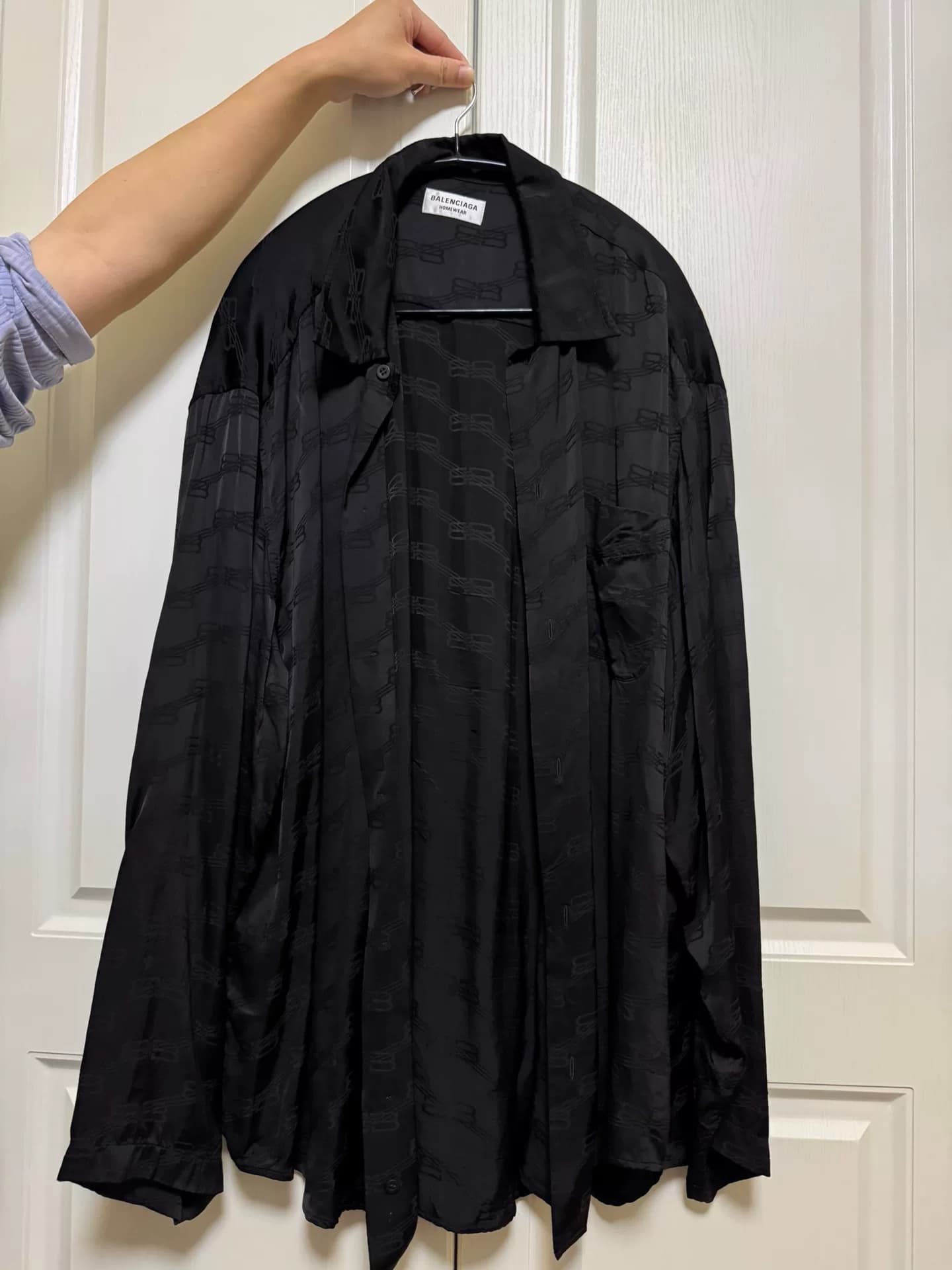 Balenciaga/Черная футболка с логотипом Balenciaga, размер 38