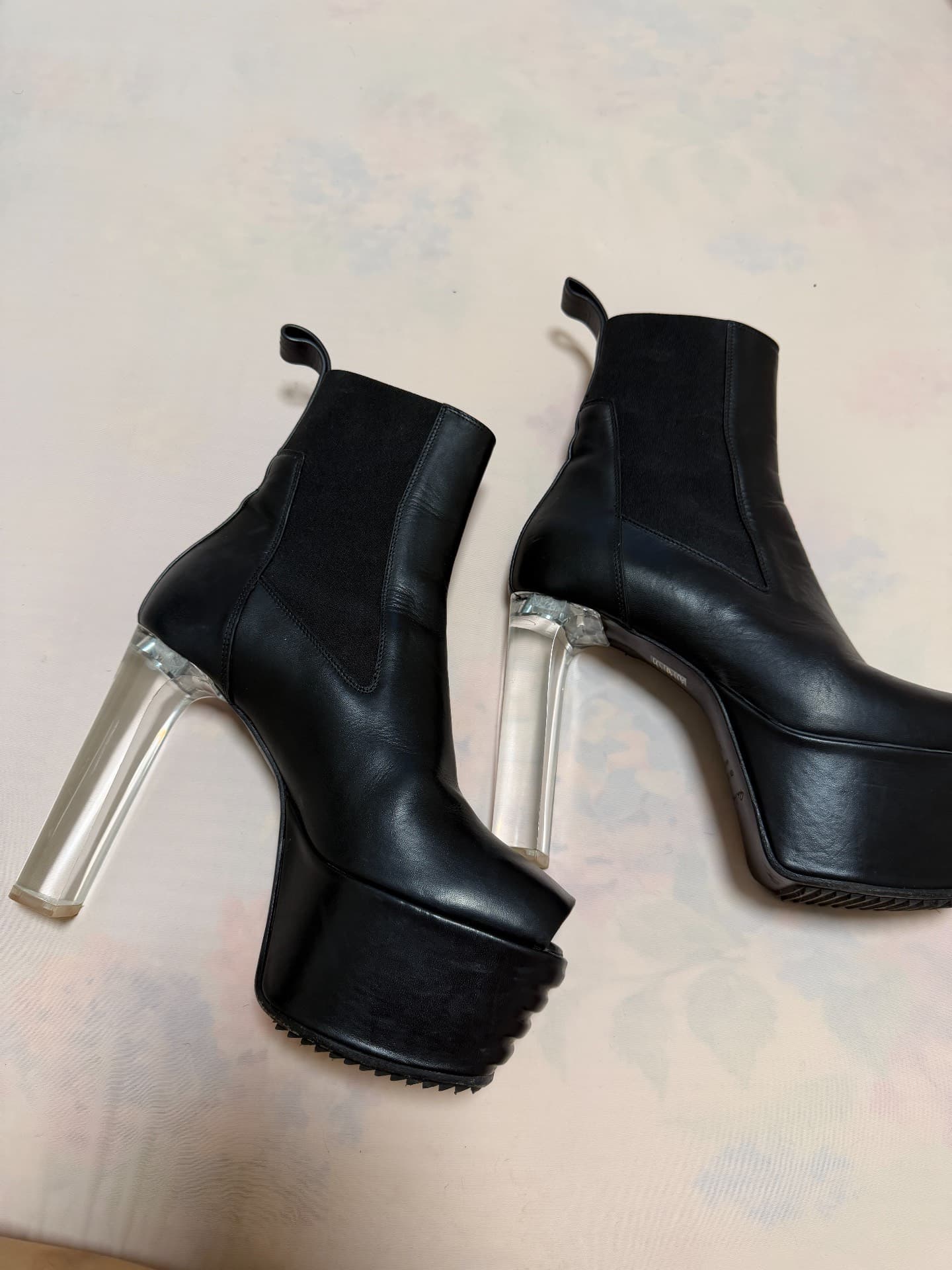 RICK OWENS Kiss Boots черные сапоги на высоком каблуке, размер 39