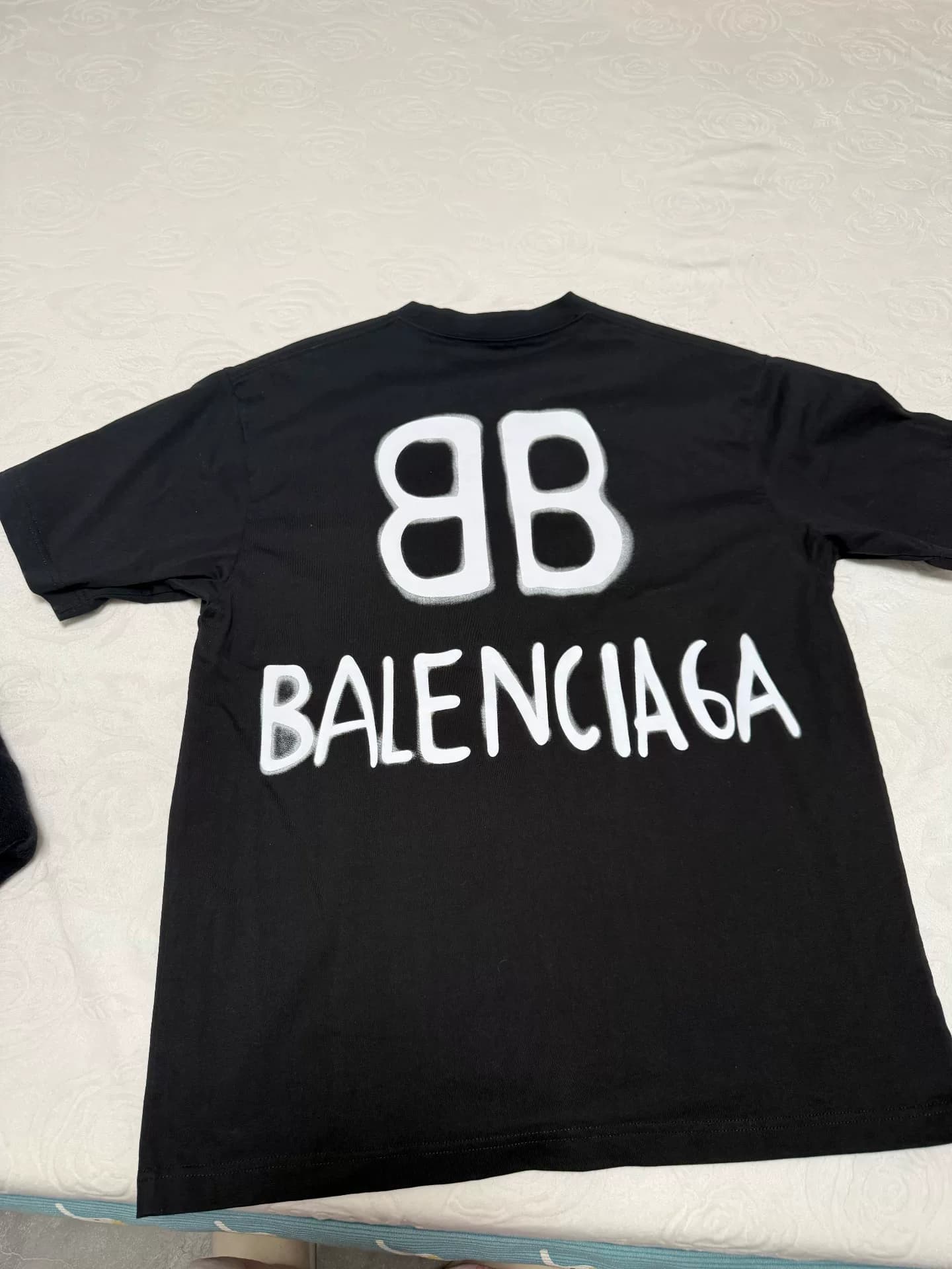 Футболка с короткими рукавами Balenciaga Balenciaga BB letter, черная, размер S.