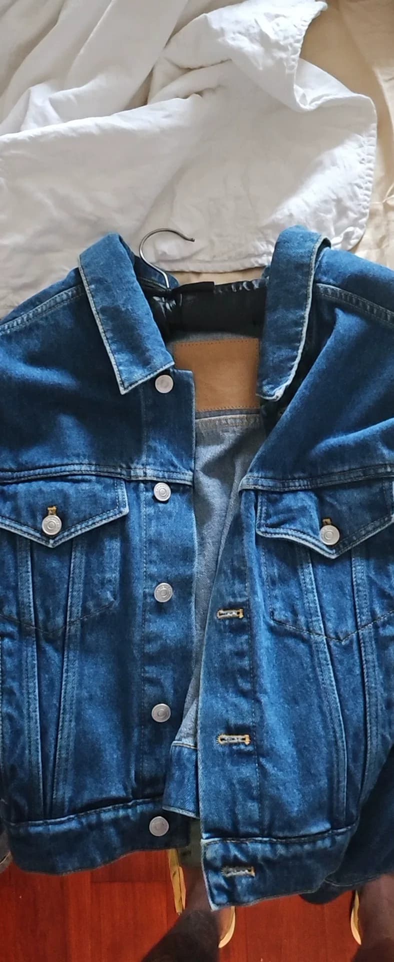 Balenciaga Джинсовая куртка Balenciaga, размер 36, классический синий, короткая