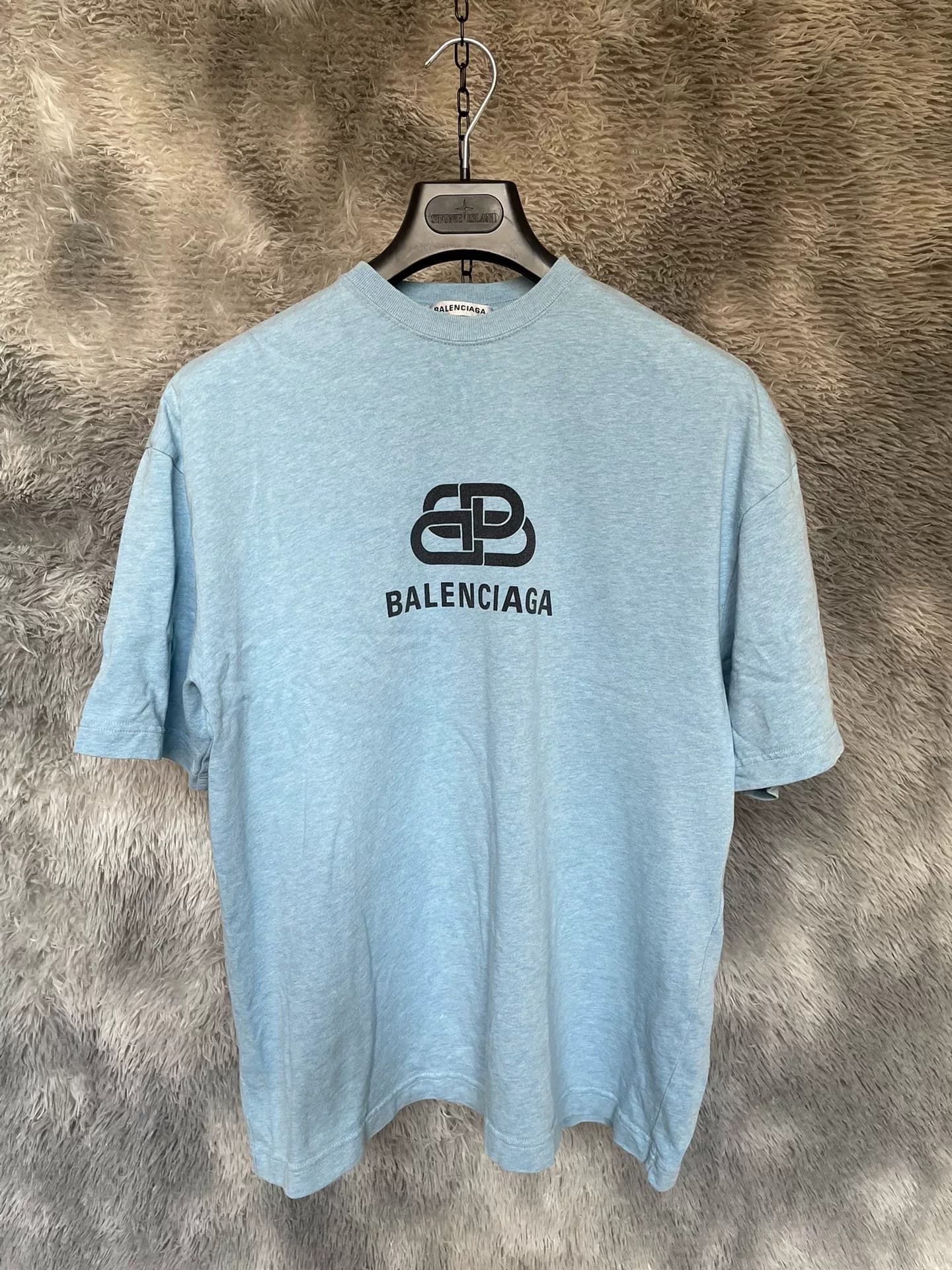 Balenciaga Баленсиага Дымка Синий Замок Пряжка Короткий рукав OS XS Размер