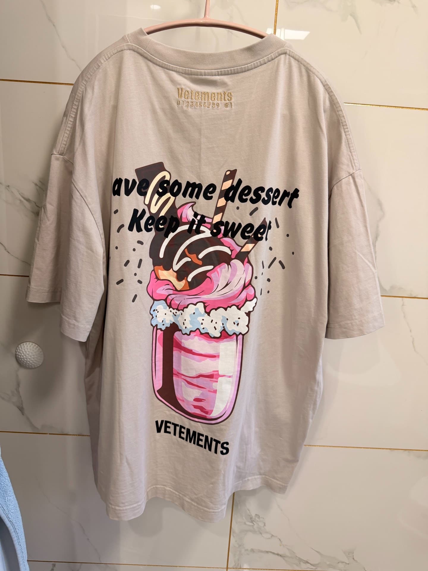 Свободная футболка VETEMENTS с короткими рукавами, 9 абсолютно новых моделей, размер 165, 80 упаковок