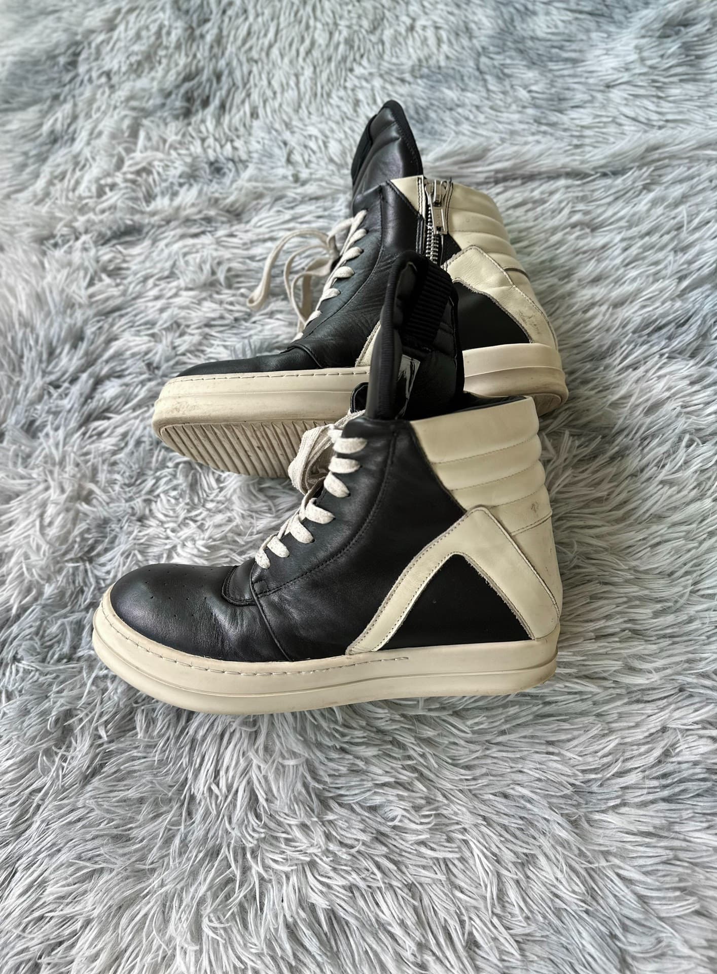rickowens RO перевернутые треугольные высокие кеды