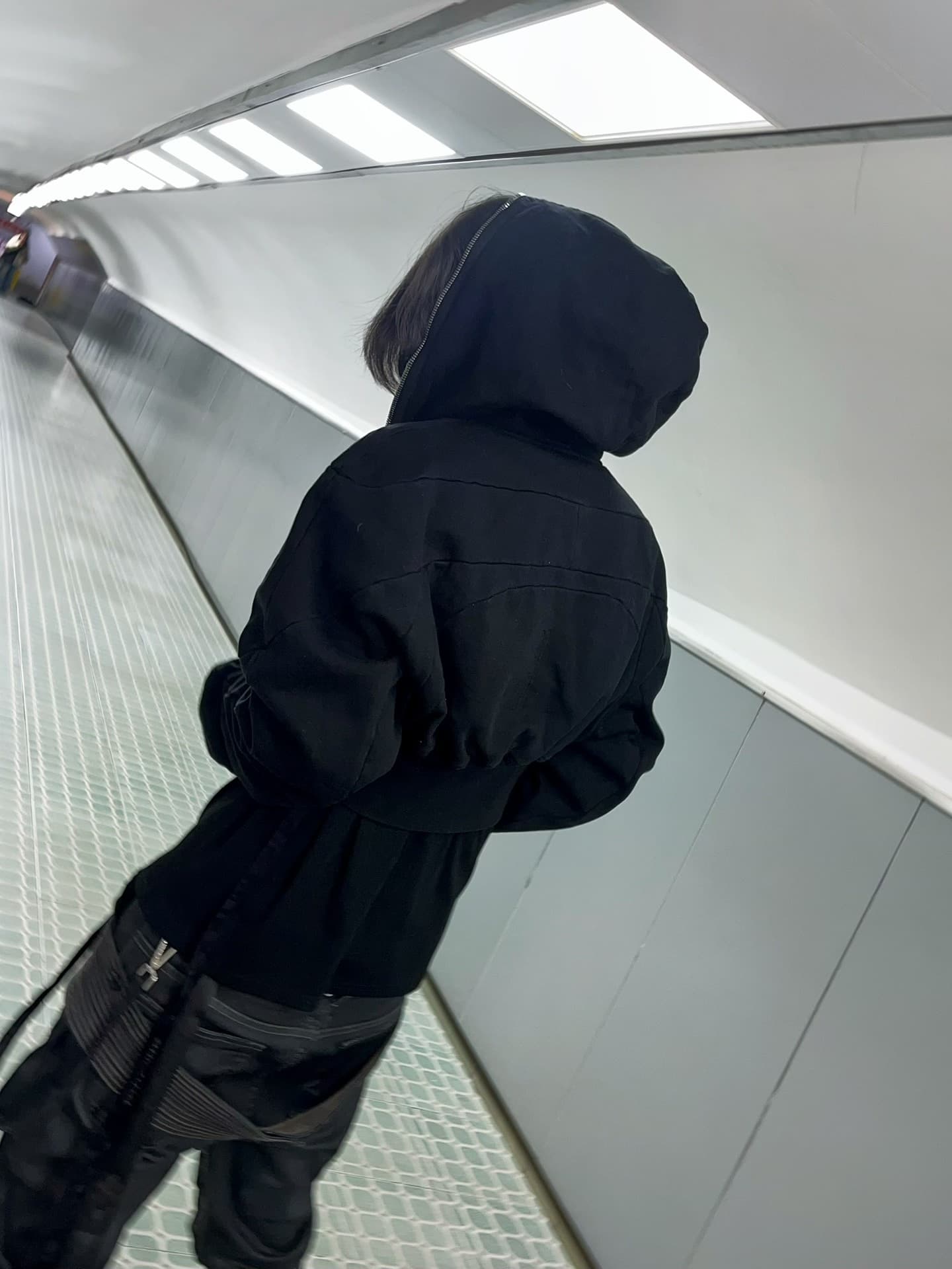 Rick Owens Drkshdw 25FW черный с капюшоном на молнии