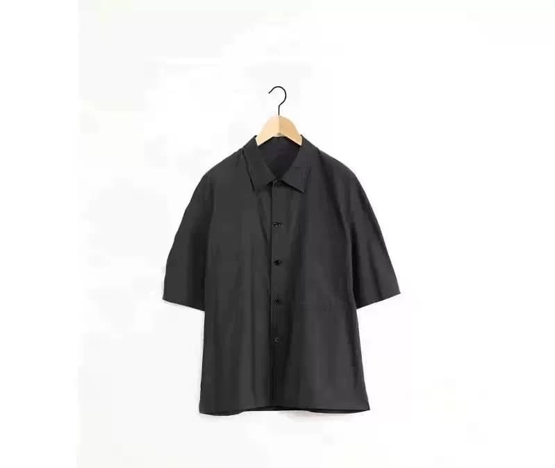 Шелковая рубашка Levenhook Lemaire style 24ss с коротким рукавом