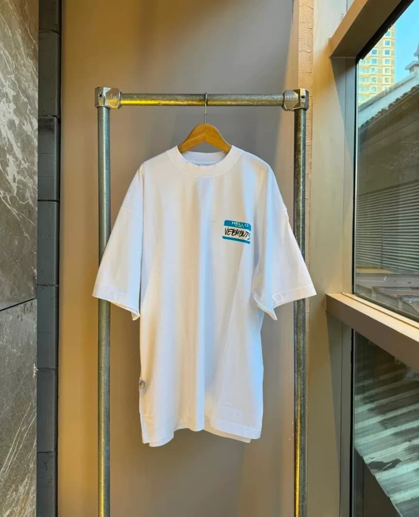 VETEMENTS 24ss новая короткая гильза для горячего тиснения "label”