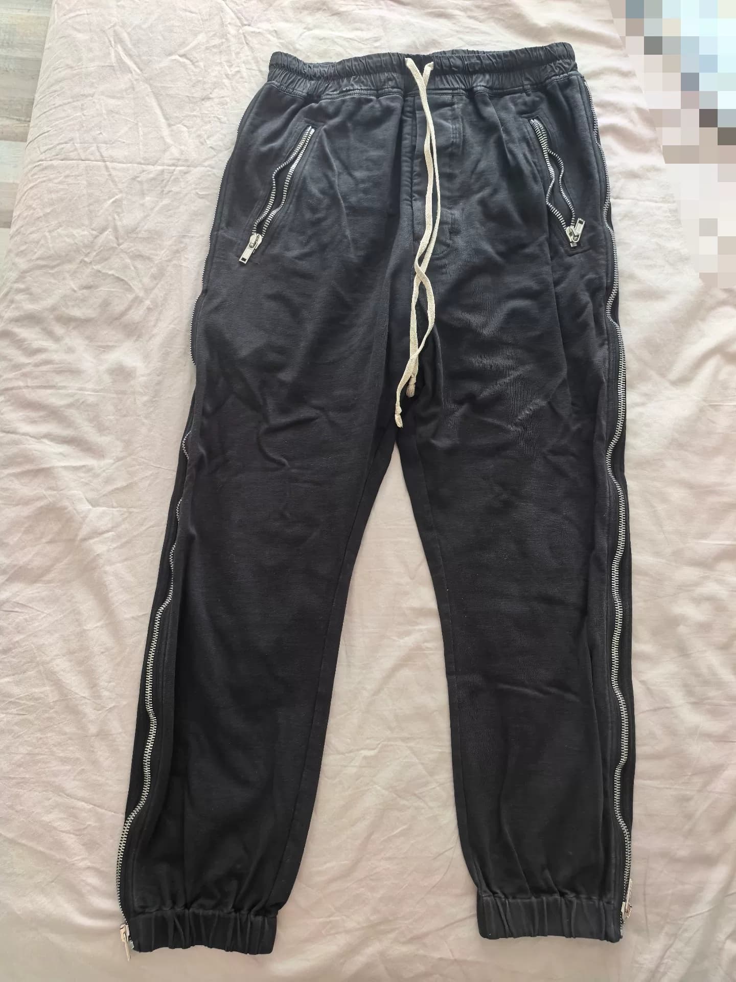 Брюки RICK OWENS main line с боковой молнией, размер S, мужские, черные, 100