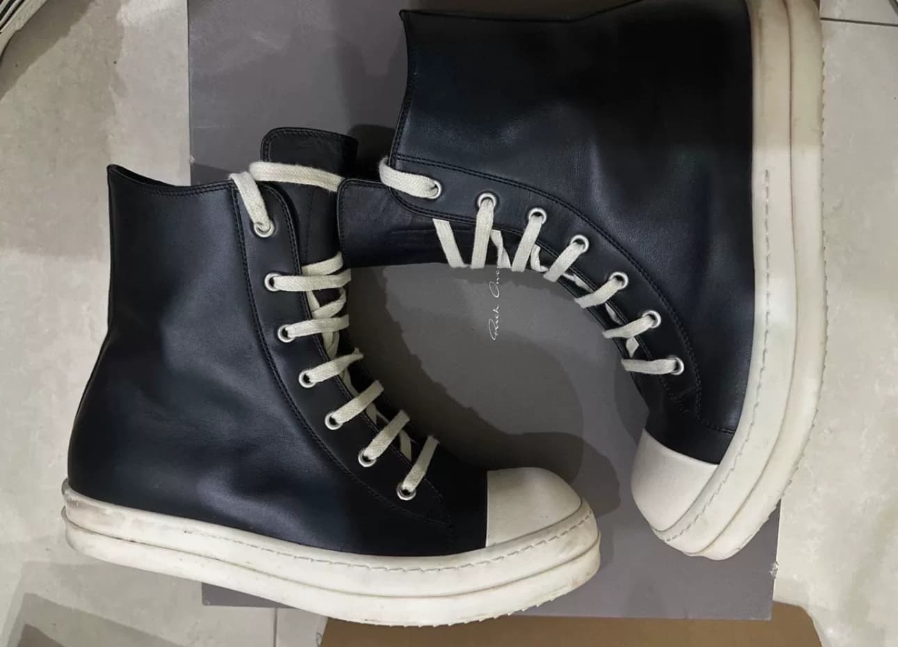 Высокие кроссовки RICK OWENS, подлинный размер 40, без износа подошвы, без износа подошвы