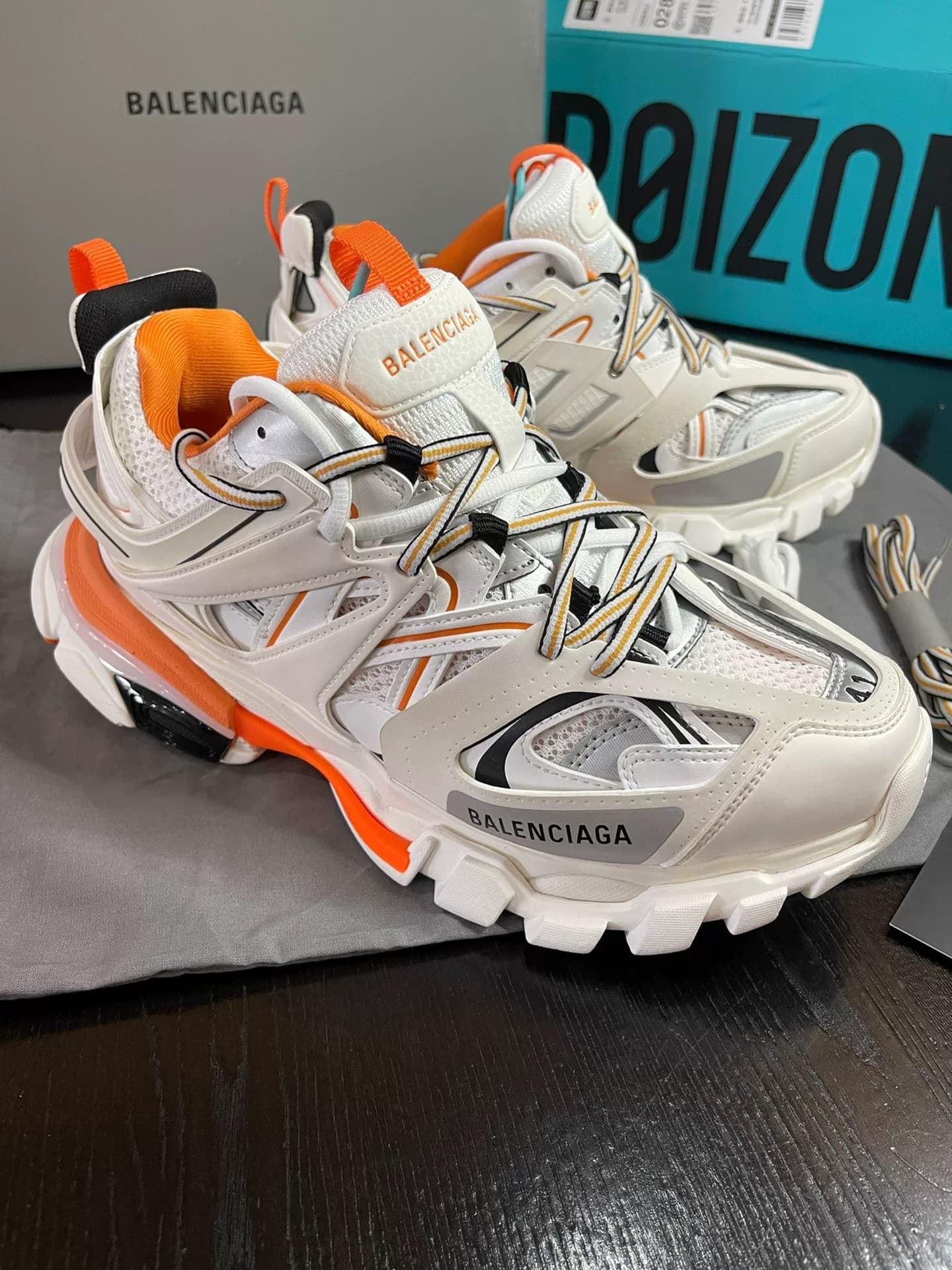 Новые оригинальные кроссовки Balenciaga Paris Track нейлон круглый