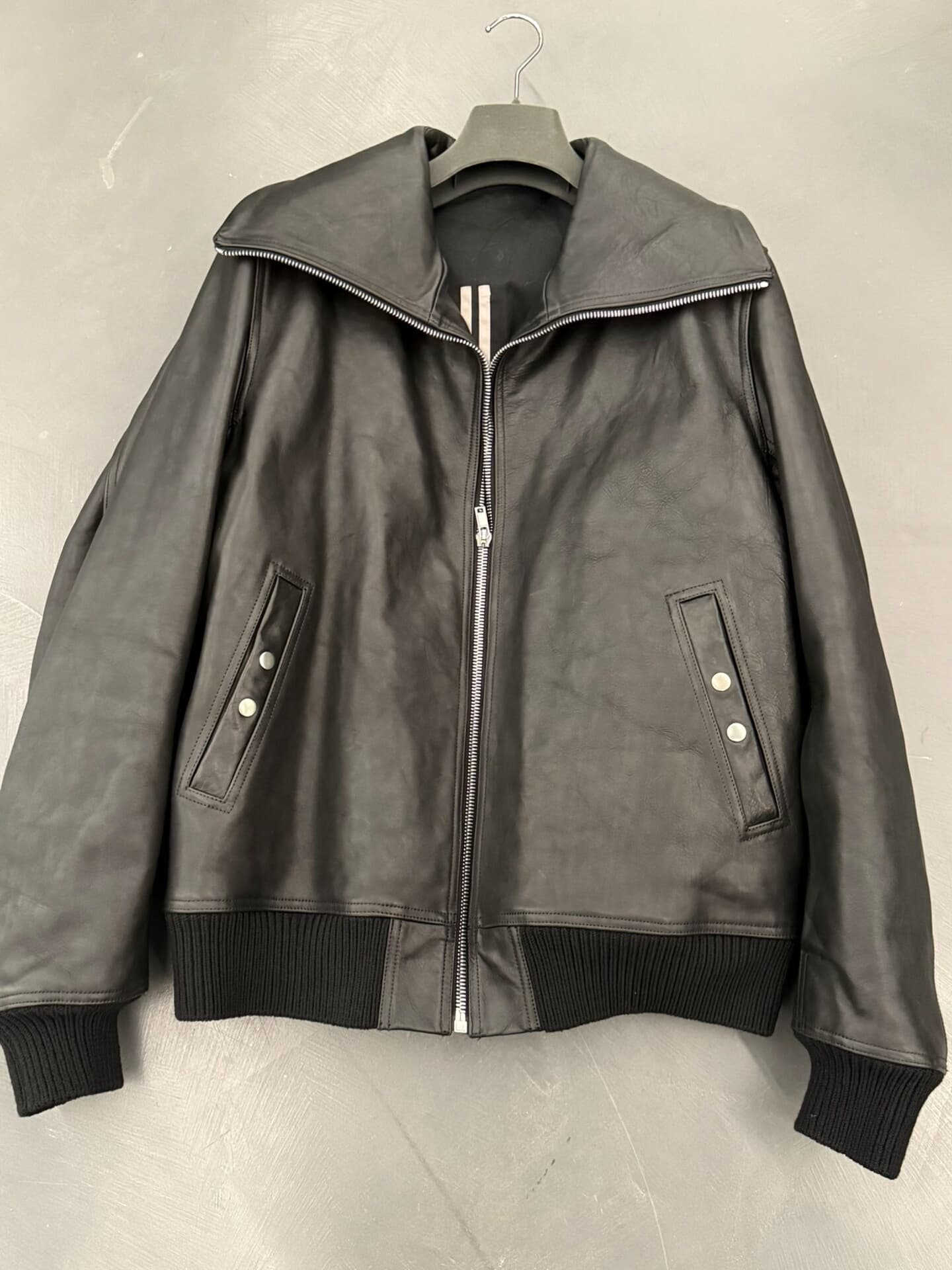 Кожаная куртка RickOwens Vampire, черная