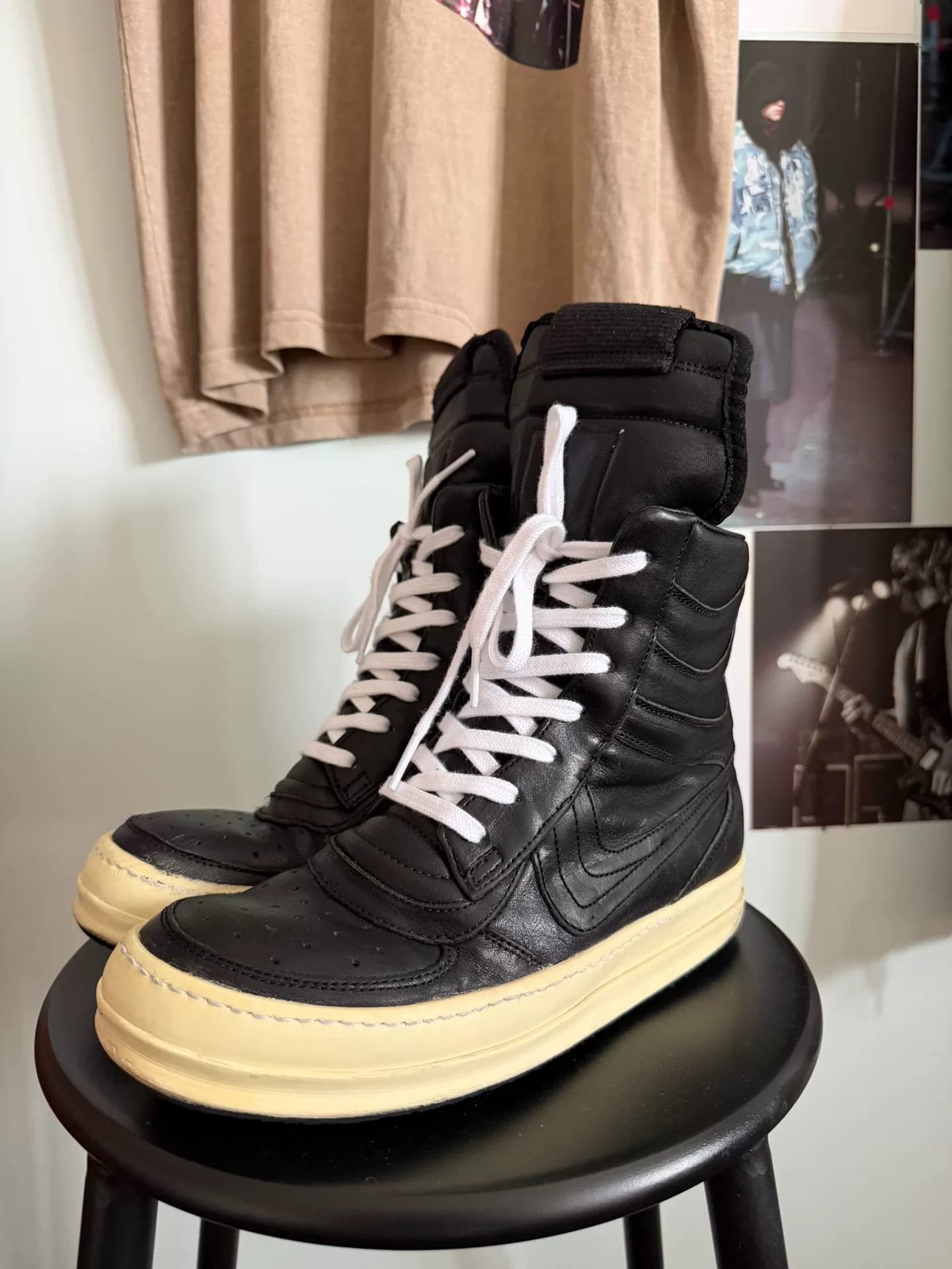 кроссовки rickowens dunks 08 pure black big Nike archi