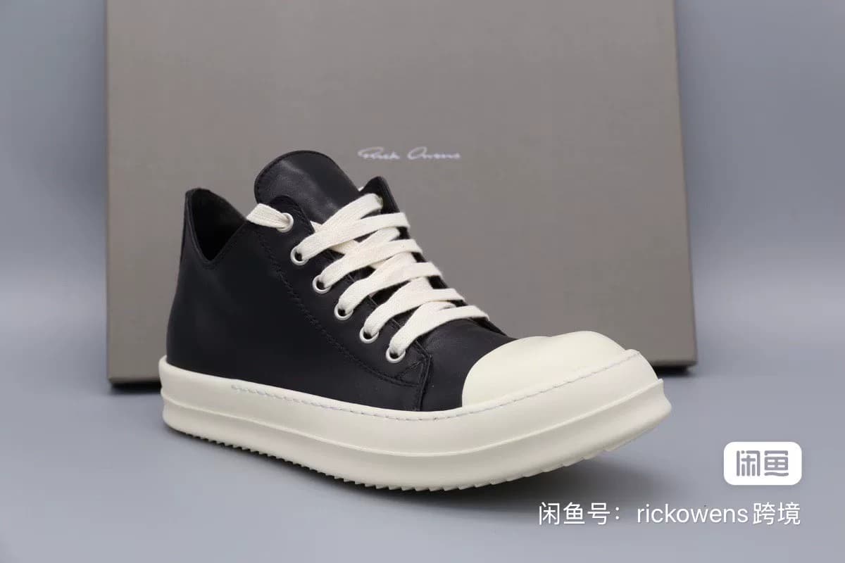 Кроссовки RICK OWENS main line с глубоким вырезом big converse, верх которых изготовлен из импортной воловьей кожи первого слоя,