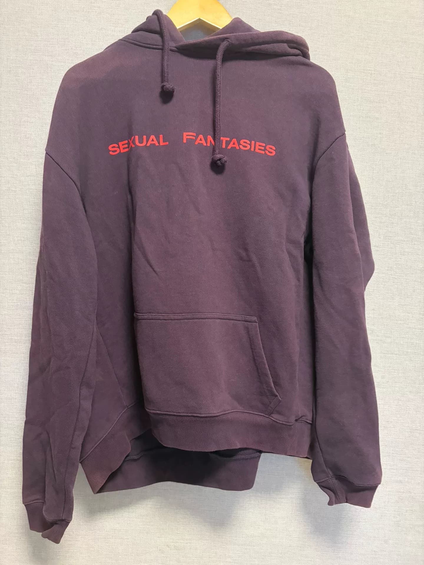 Толстовка с капюшоном Vetements 17fw Purple Sexual Fantasy