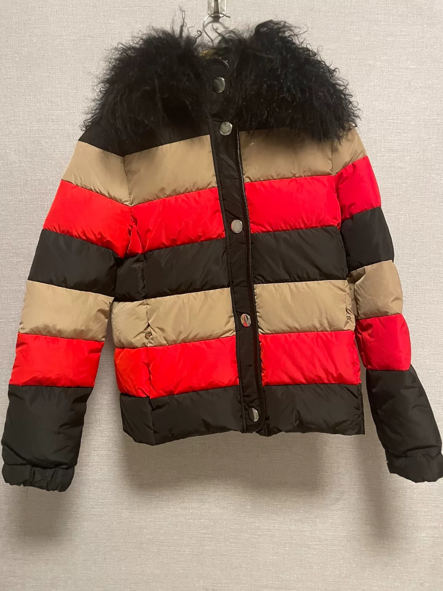 Пуховик Prada fw14 с меховым воротником в тон цвету