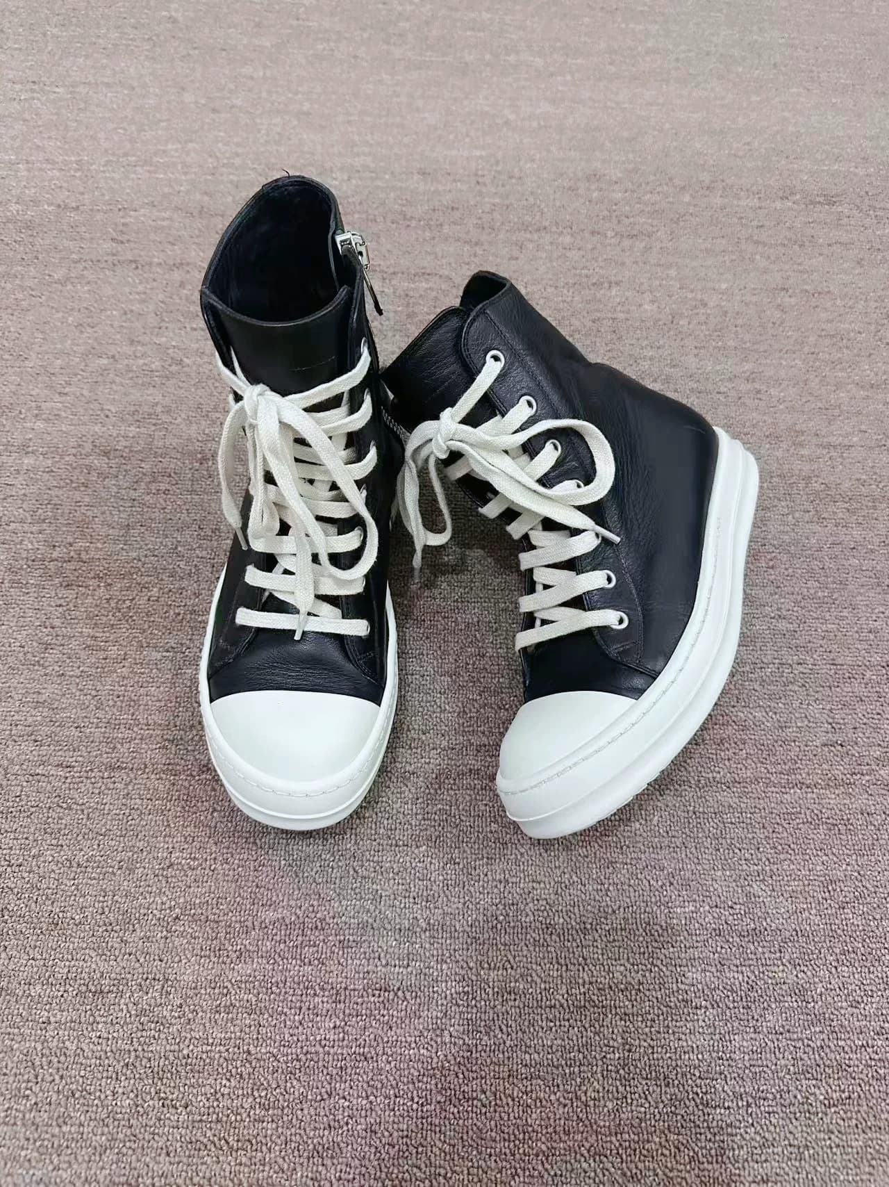 Конверсы Rick Owens main line из воловьей кожи большого размера 36 золотого размера 36-37