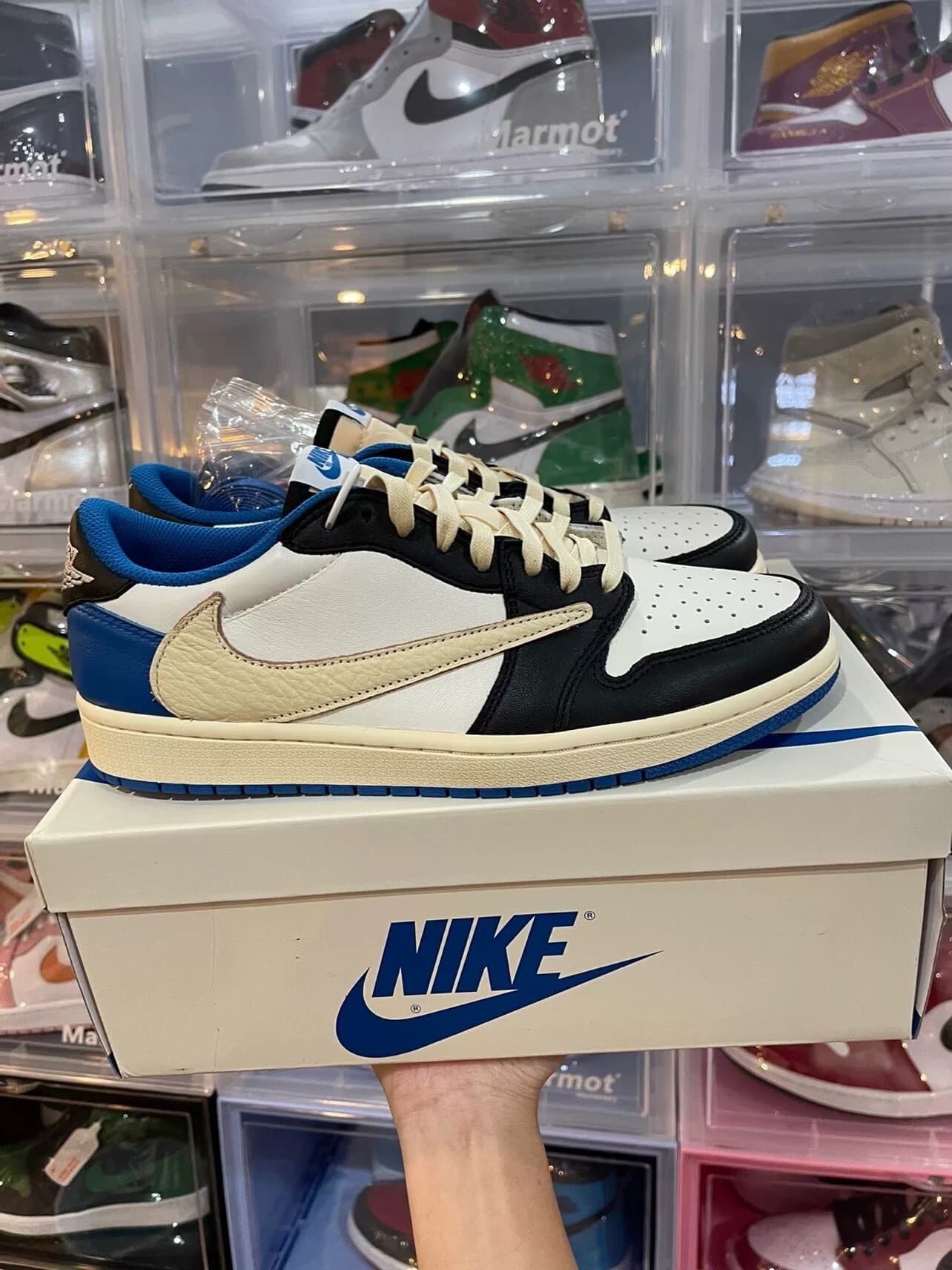 #Nike/Новая ультрасовременная оригинальная модель Nike AJ1 ljr с бело-голубой молнией