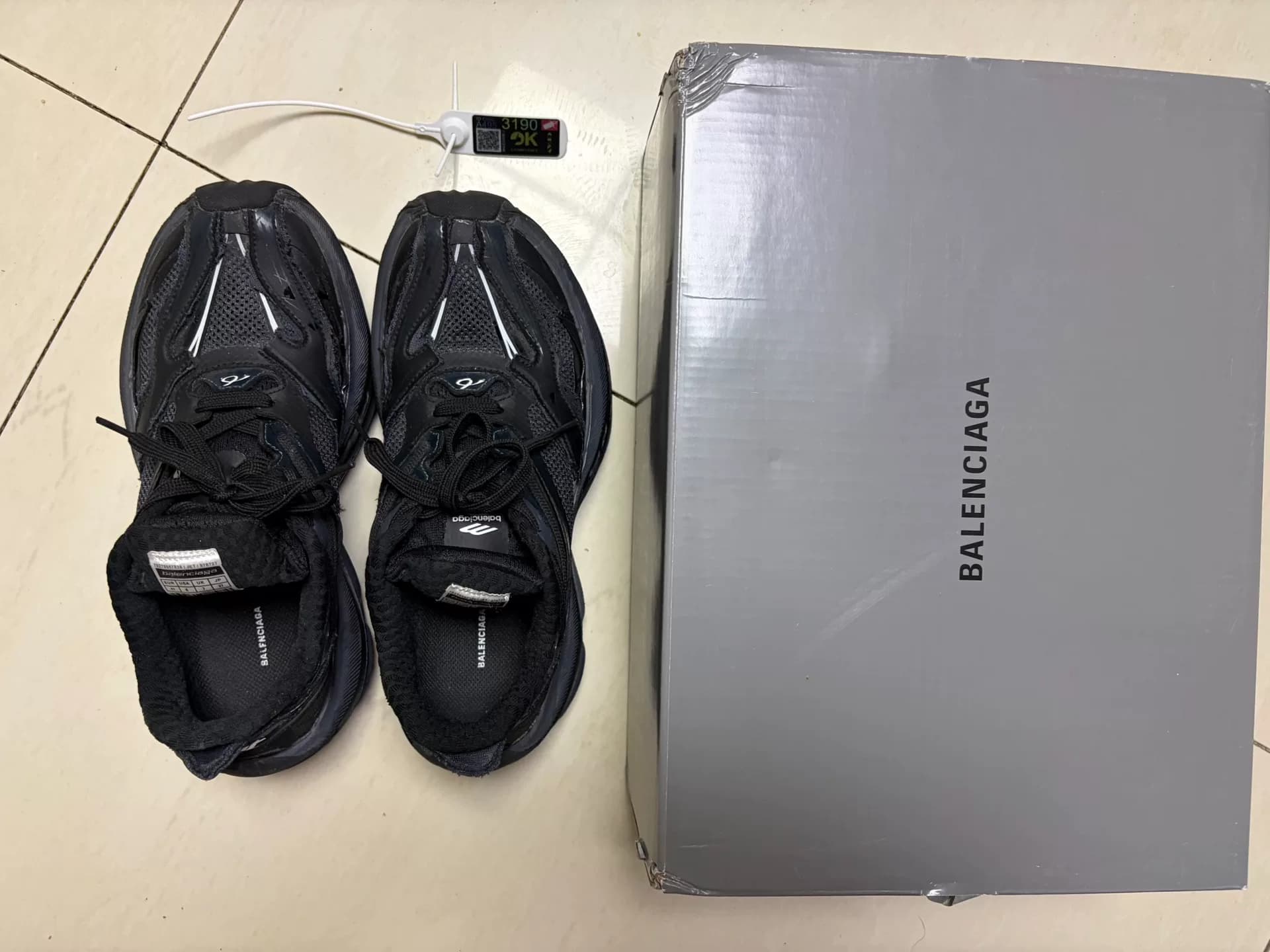 Мужская обувь Balenciaga, черная как смоль, спортивная обувь 41 размера, супер