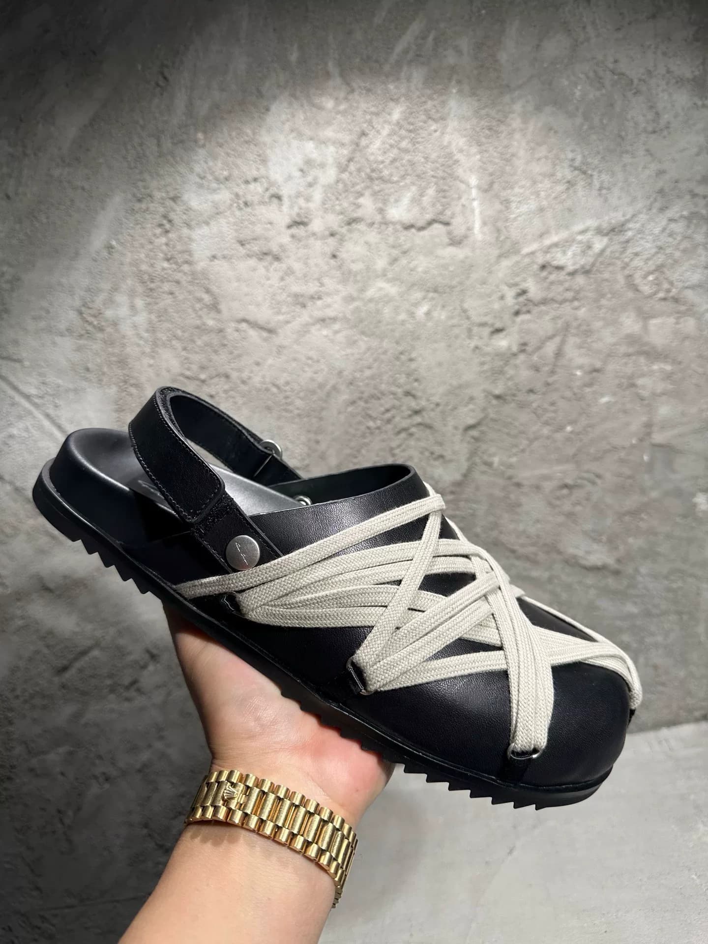 Сумасшедшие босоножки на ремешках RICK OWENS 2025SS (съемный ремешок