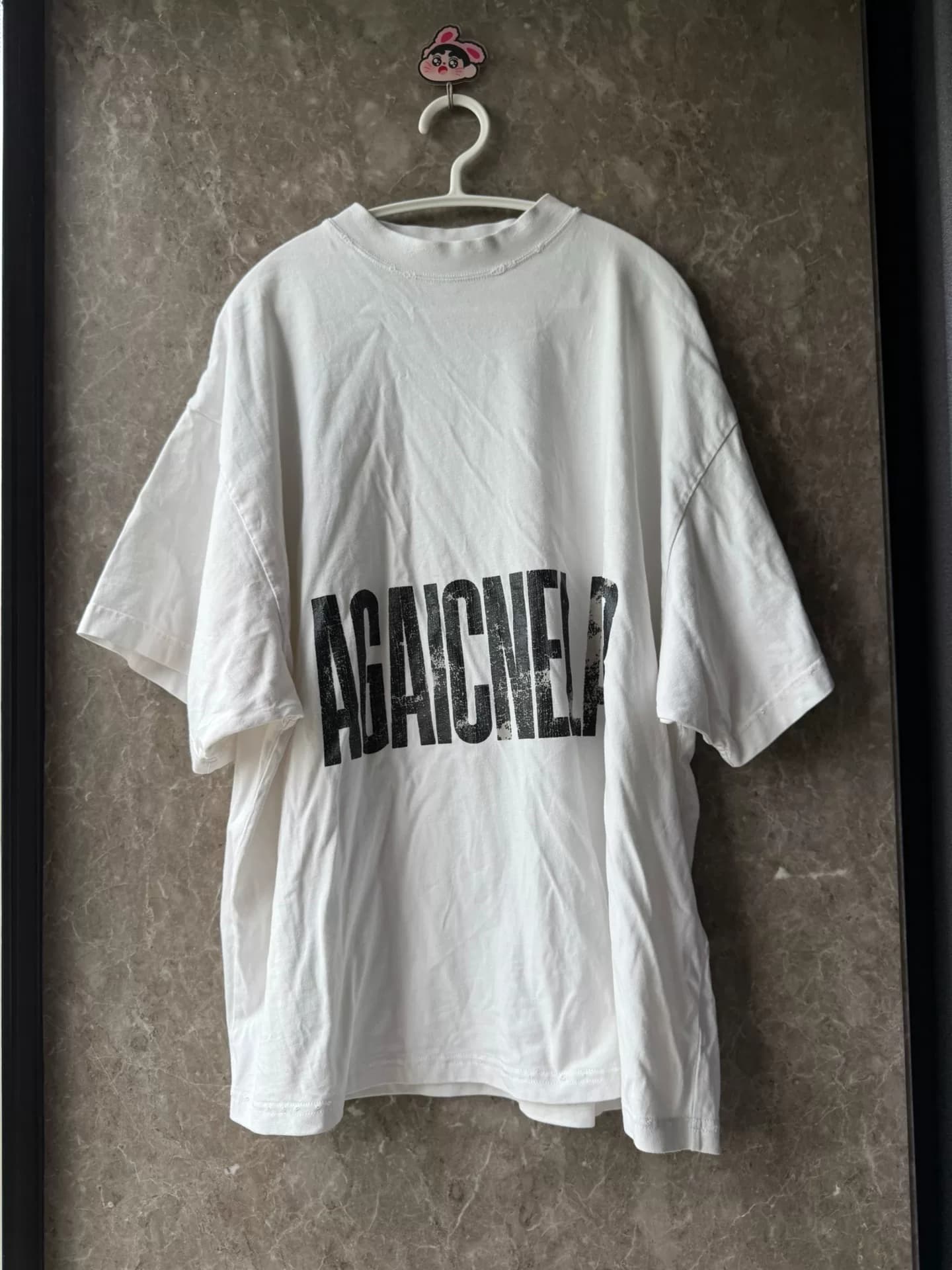 Платье с короткими рукавами и буквенным принтом Balenciaga burst с обратным рисунком, 99 новый размер 2, длина платья по груди 72